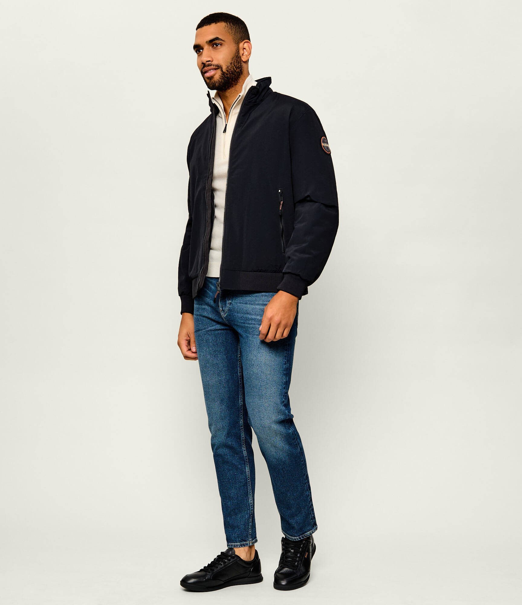 BOSS BLACK Teniși din piele Nitan_Lowp_ltgrn