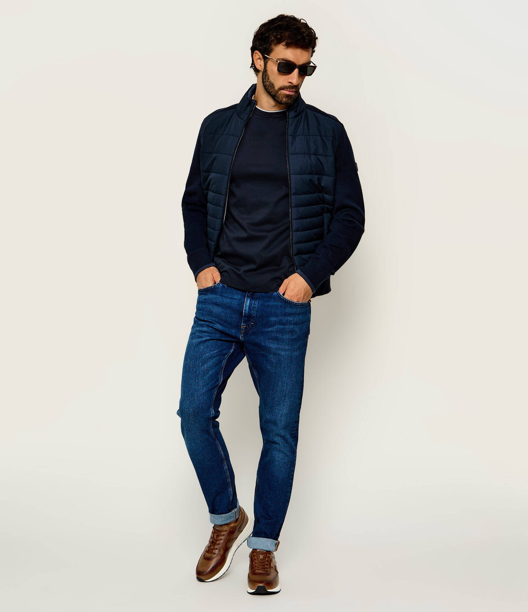 BOSS BLACK Teniși din piele Vinston_Runn_butb