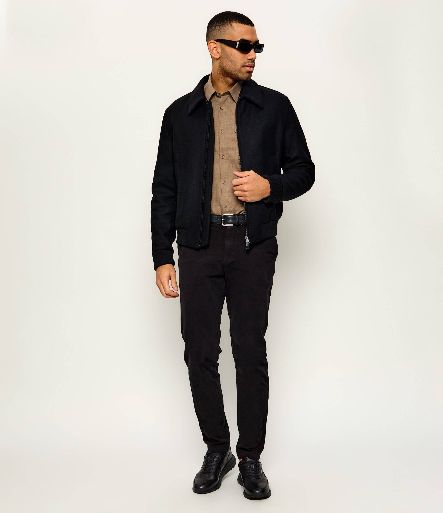 BOSS BLACK Teniși din piele Vinston_Runn_butb