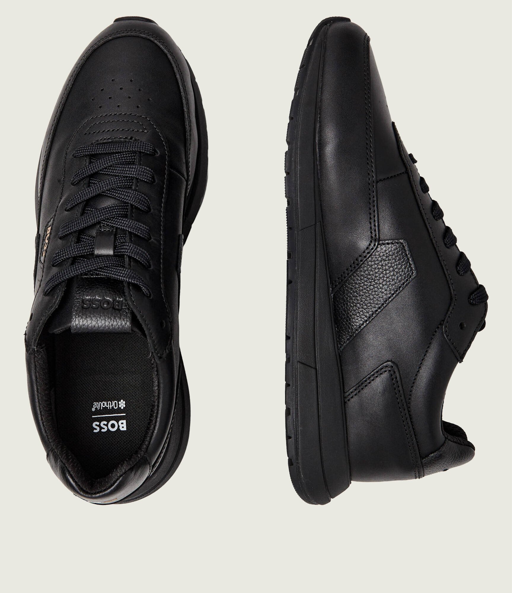 BOSS BLACK Teniși din piele Vinston_Runn_butb