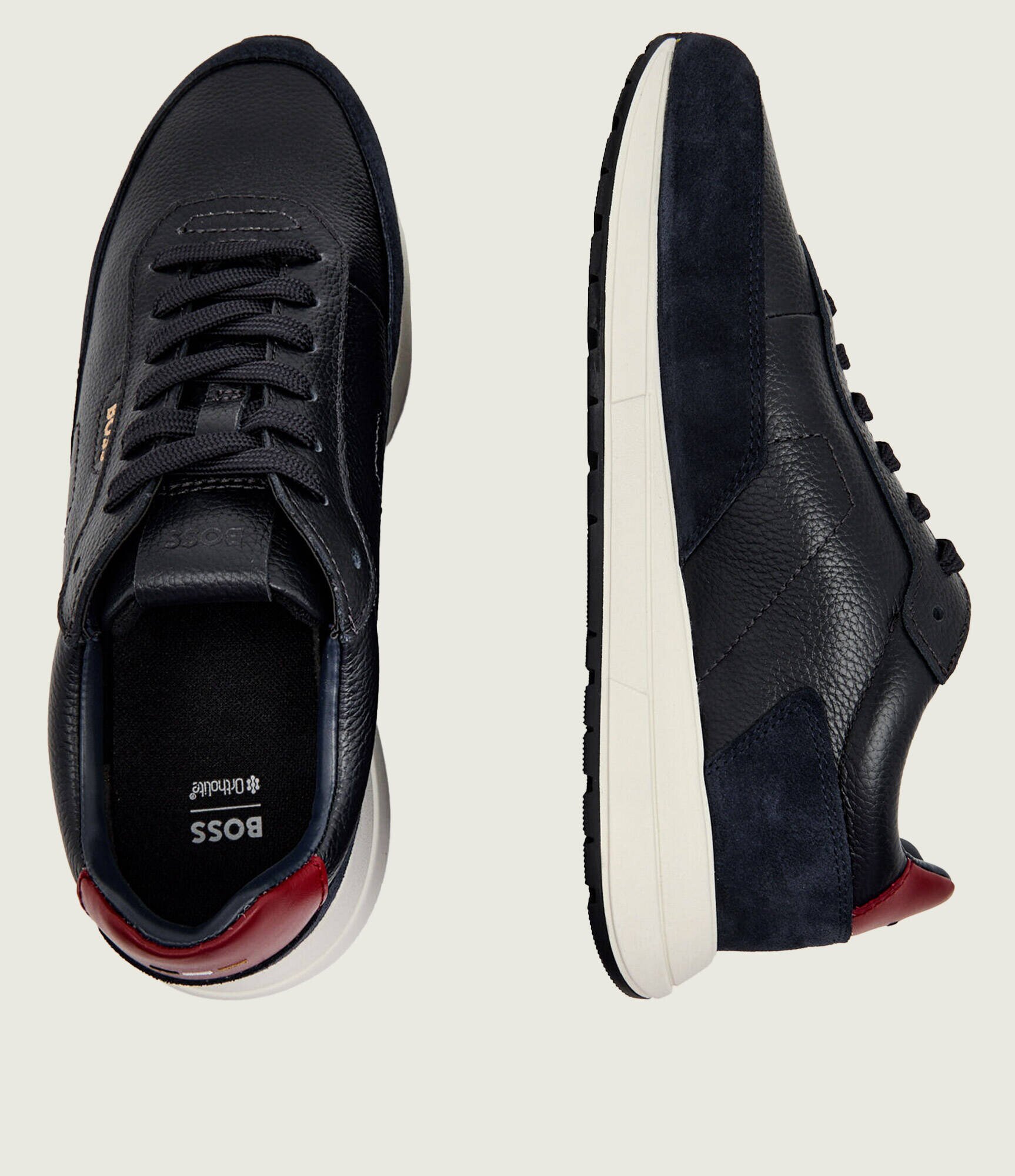 BOSS BLACK Teniși din piele Vinston_Runn_sdgrlt