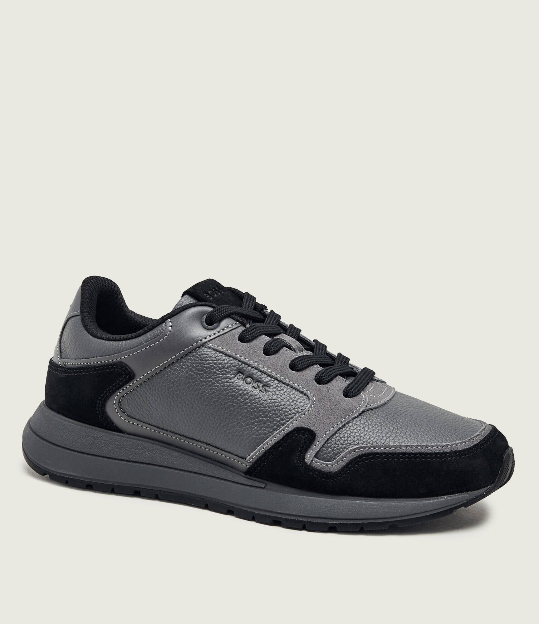 BOSS BLACK Teniși din piele Vinston_Runn_sdtbpl | piele întoarsă