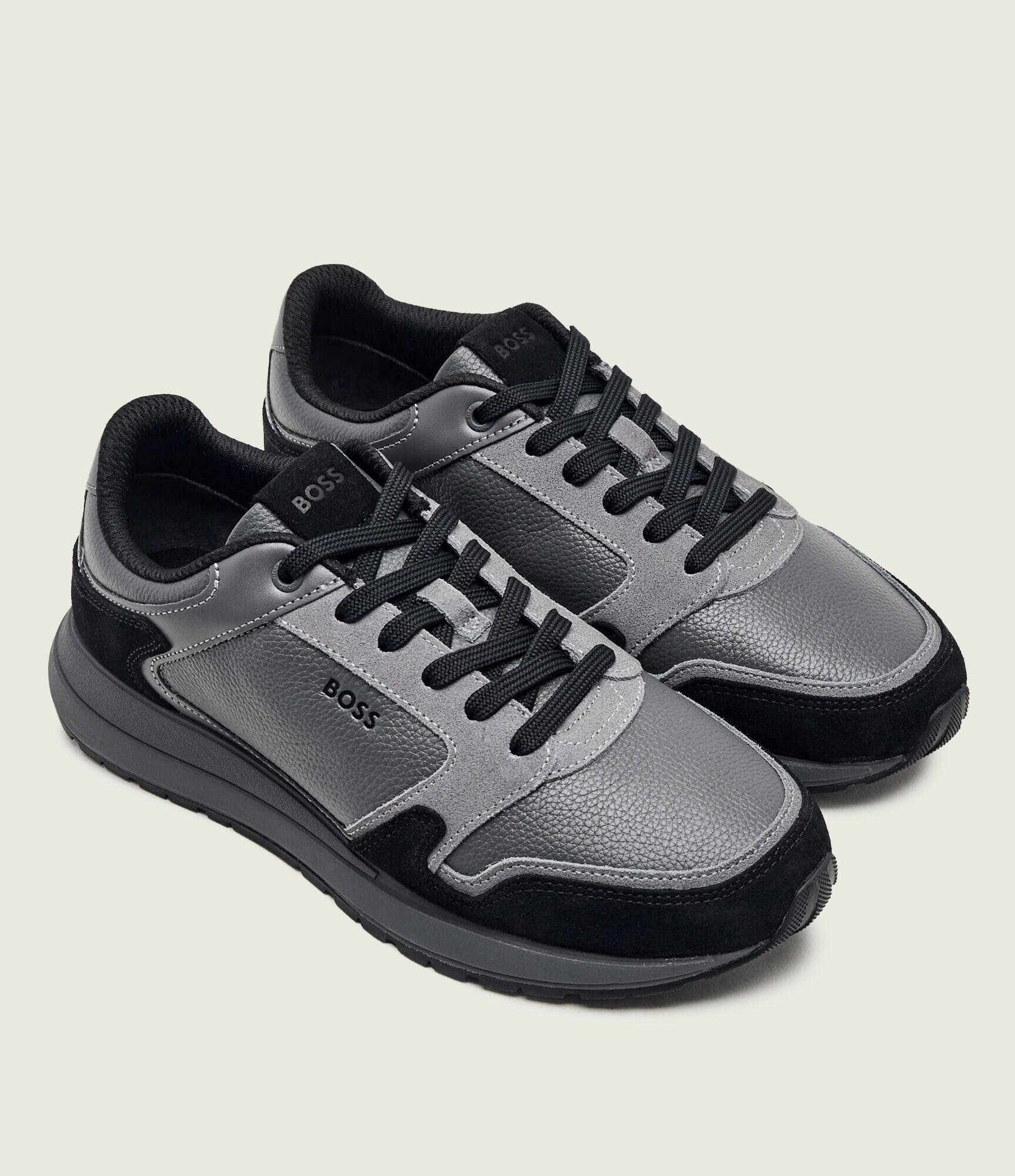 BOSS BLACK Teniși din piele Vinston_Runn_sdtbpl | piele întoarsă