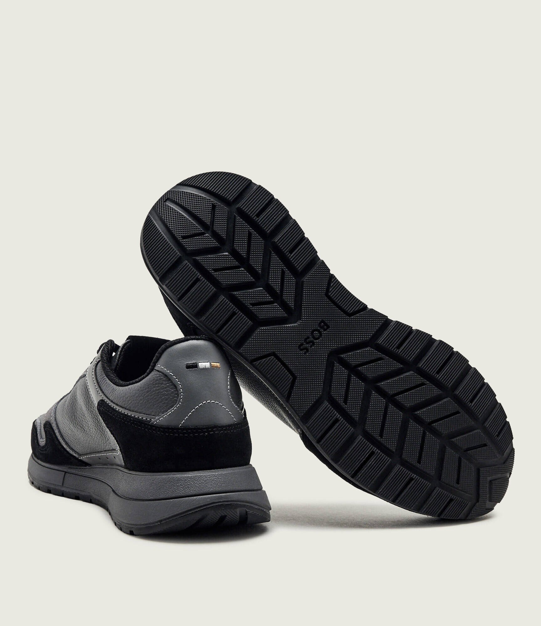 BOSS BLACK Teniși din piele Vinston_Runn_sdtbpl | piele întoarsă