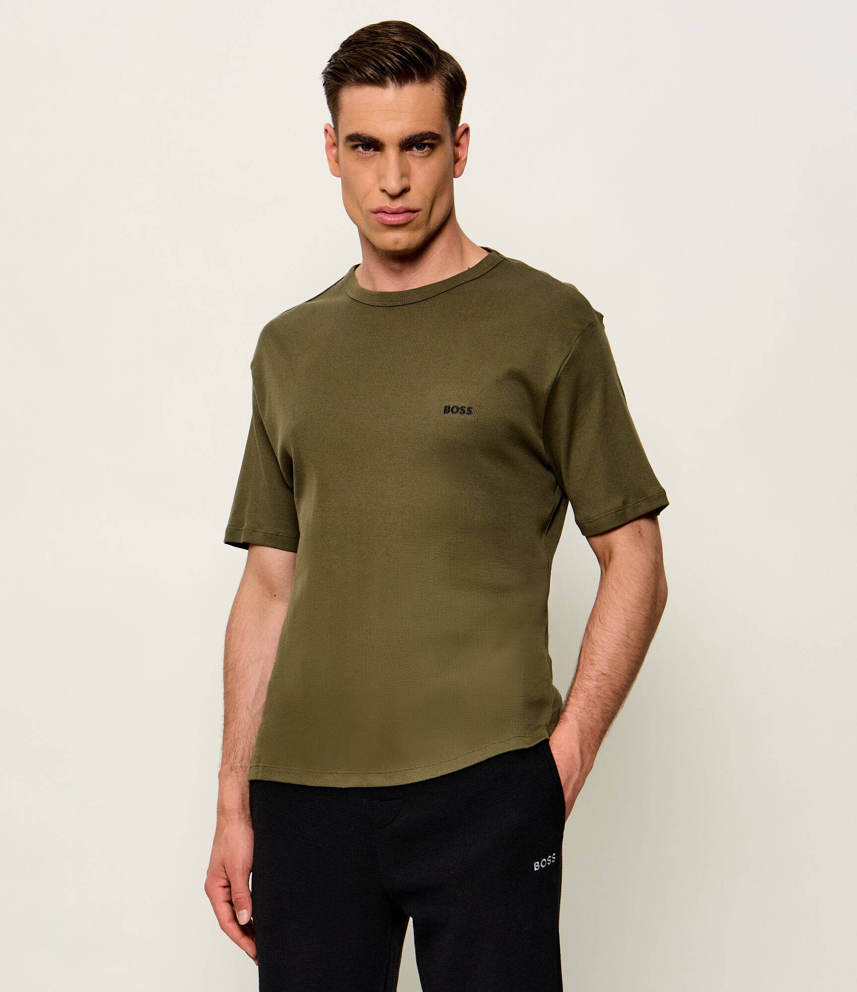 BOSS BLACK Tricou 2-pack RN 2P Rib | regular fit