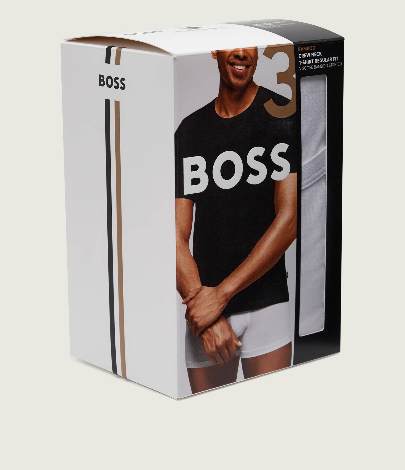 BOSS BLACK Tricou 3-pack RN 3P Bamboo | Slim Fit