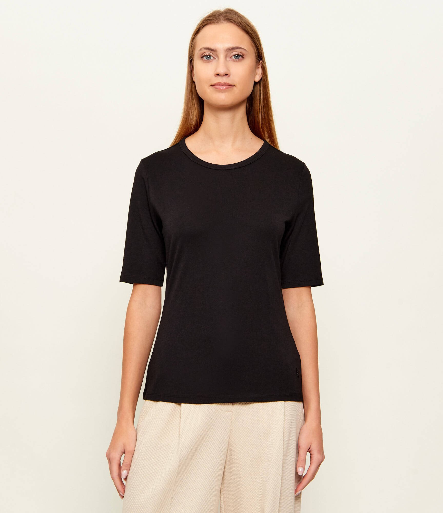 BOSS BLACK Tricou EVYTA | Slim Fit cu adaos de mătase