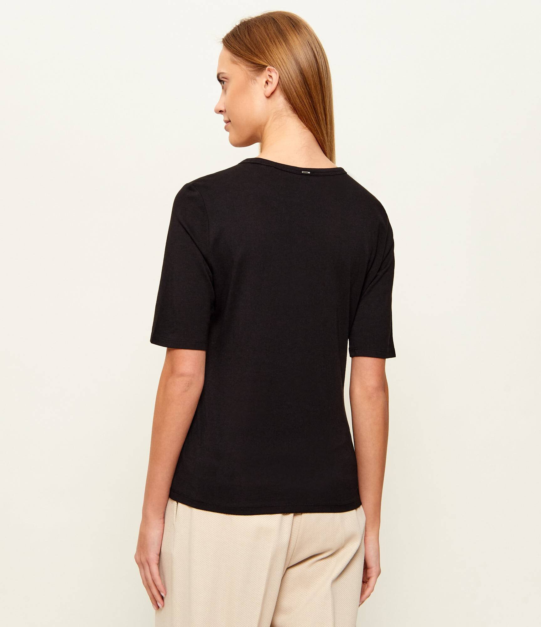 BOSS BLACK Tricou EVYTA | Slim Fit cu adaos de mătase