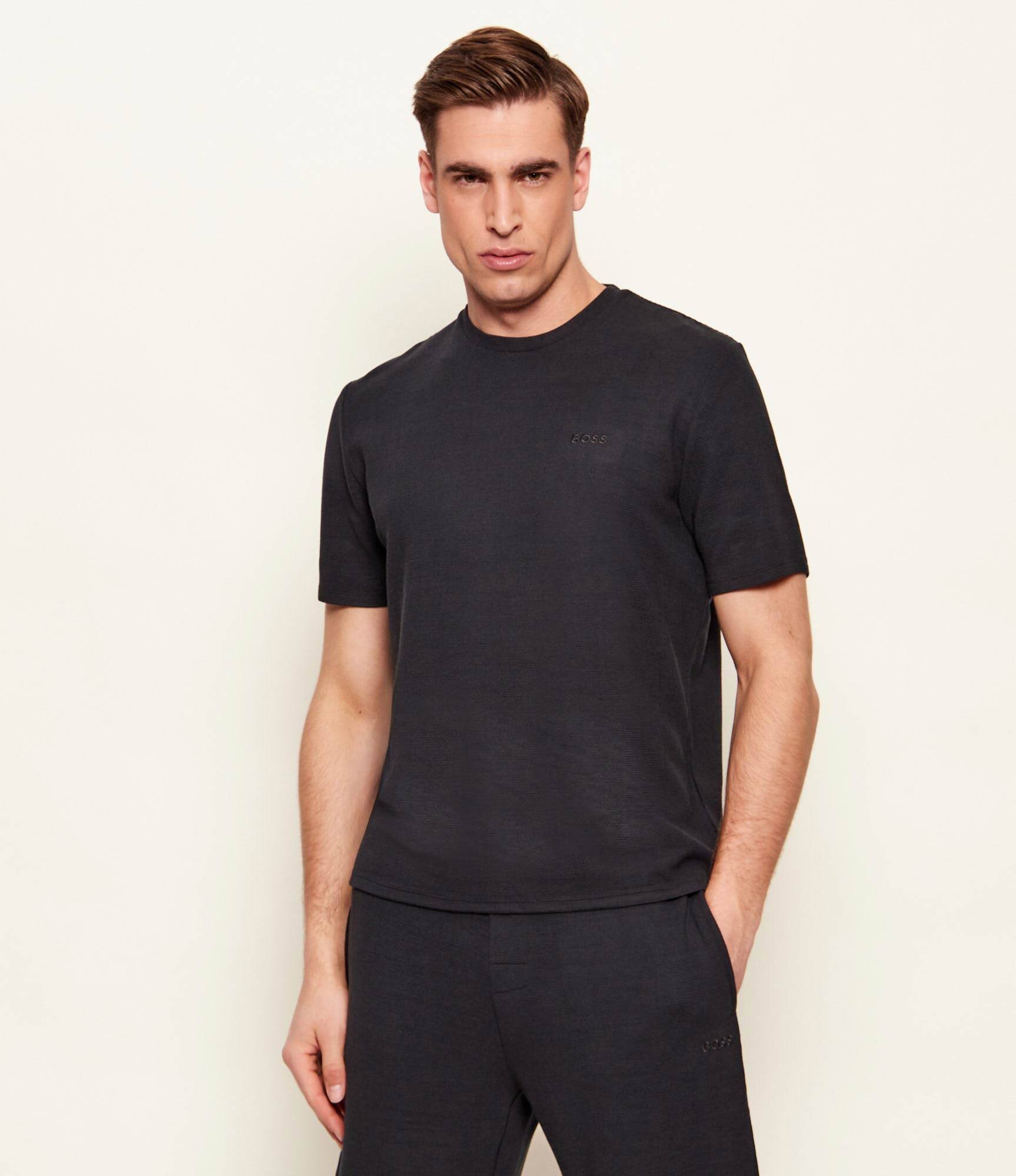 BOSS BLACK Tricou Rib | Regular Fit