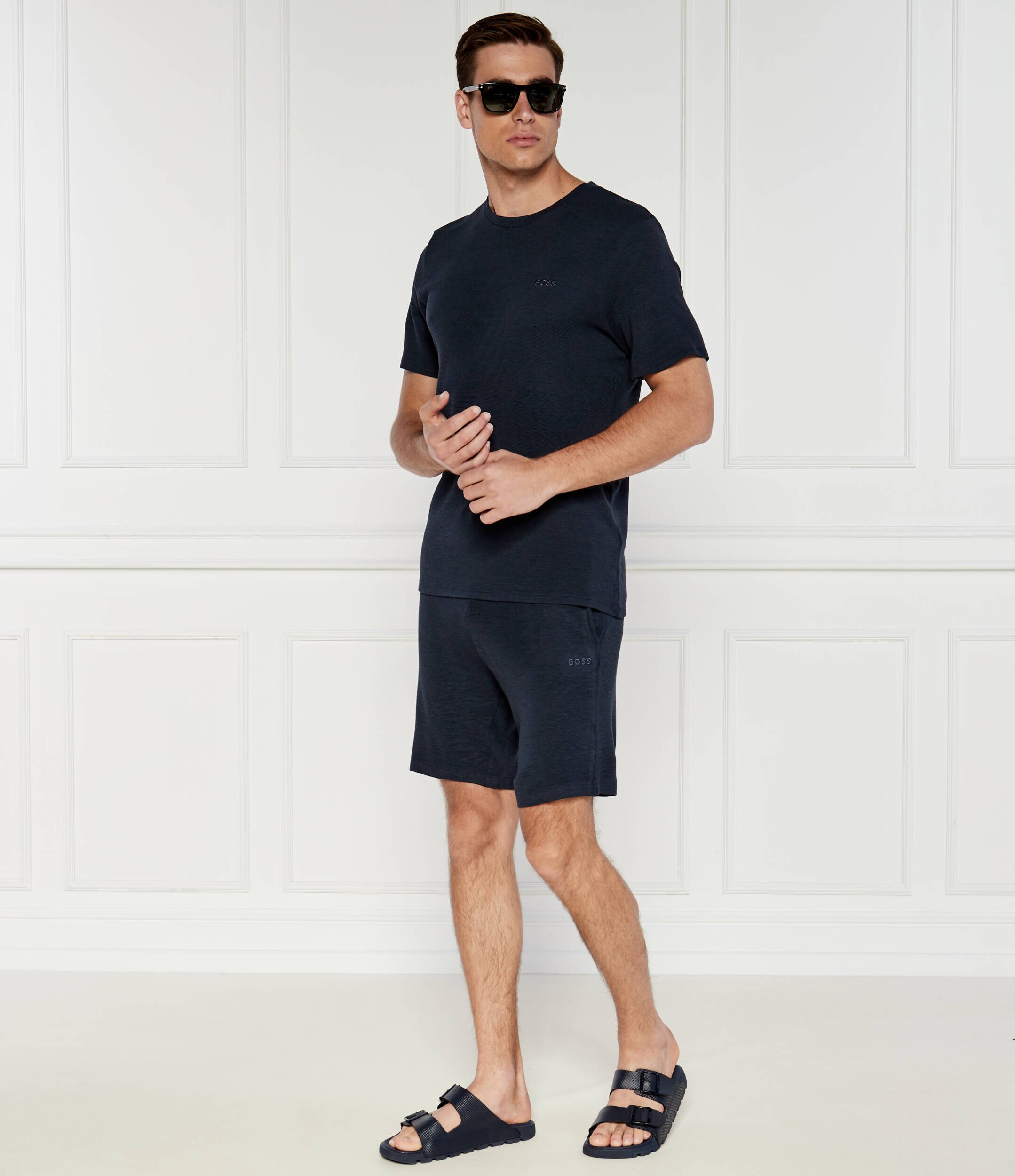 BOSS BLACK Tricou Rib | Regular Fit