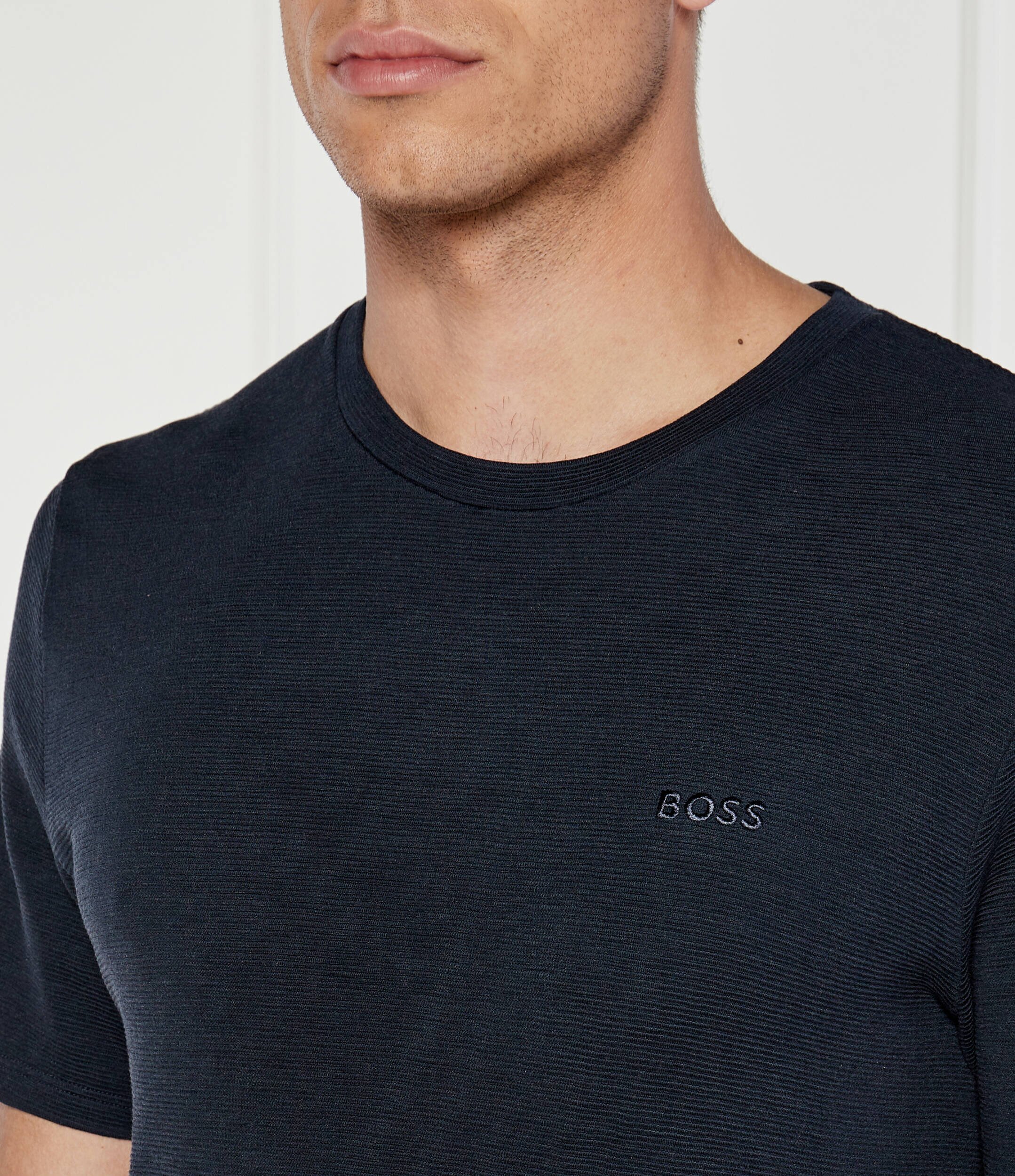 BOSS BLACK Tricou Rib | Regular Fit
