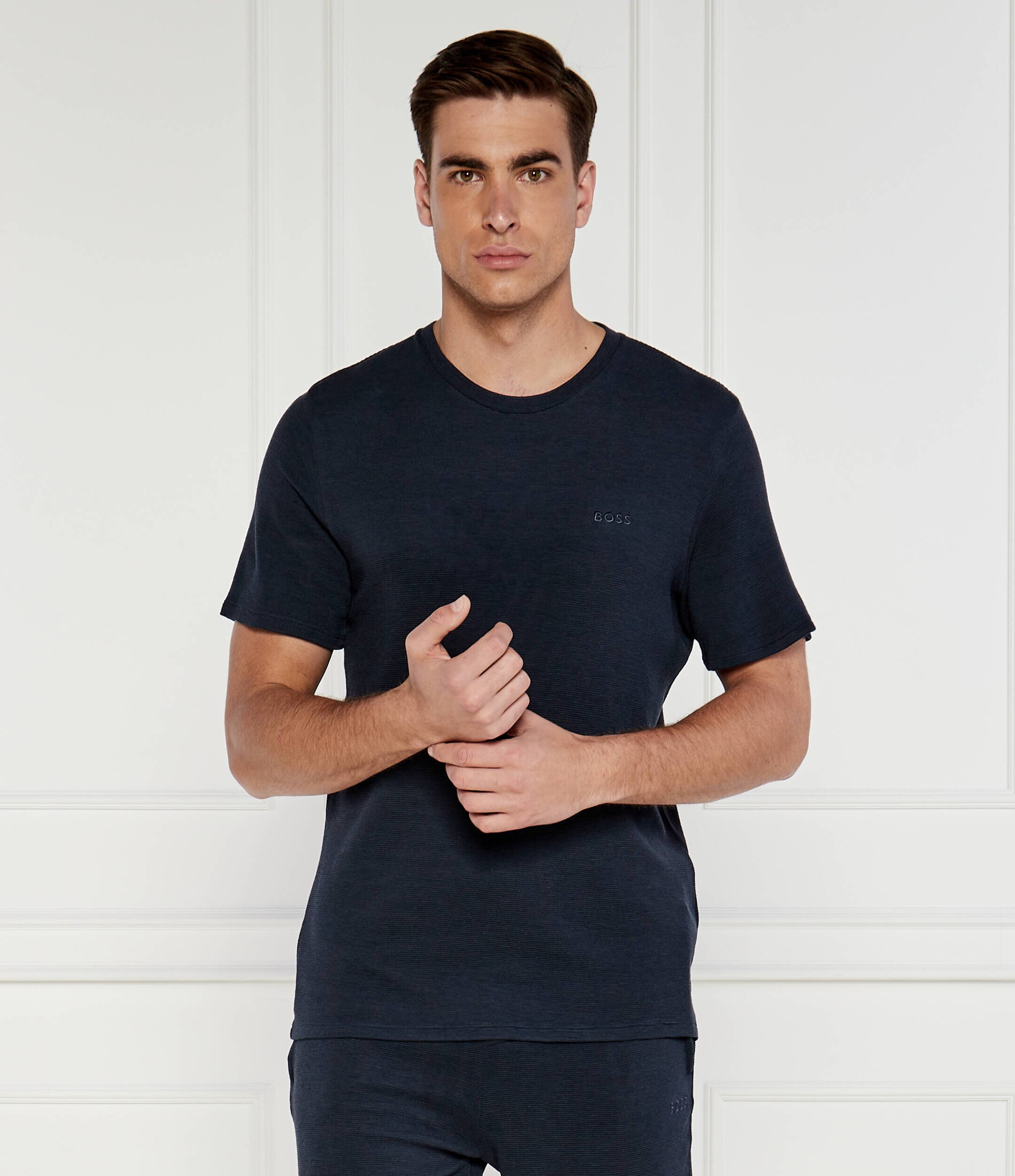 BOSS BLACK Tricou Rib | Regular Fit