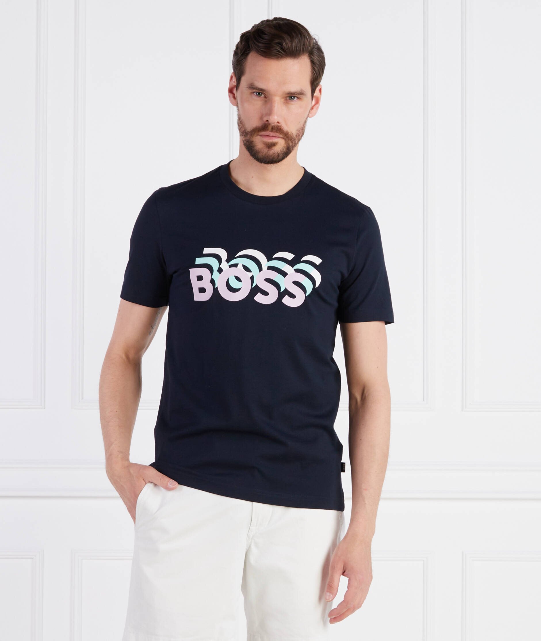 BOSS BLACK Tricou Tessler 187 | Slim Fit