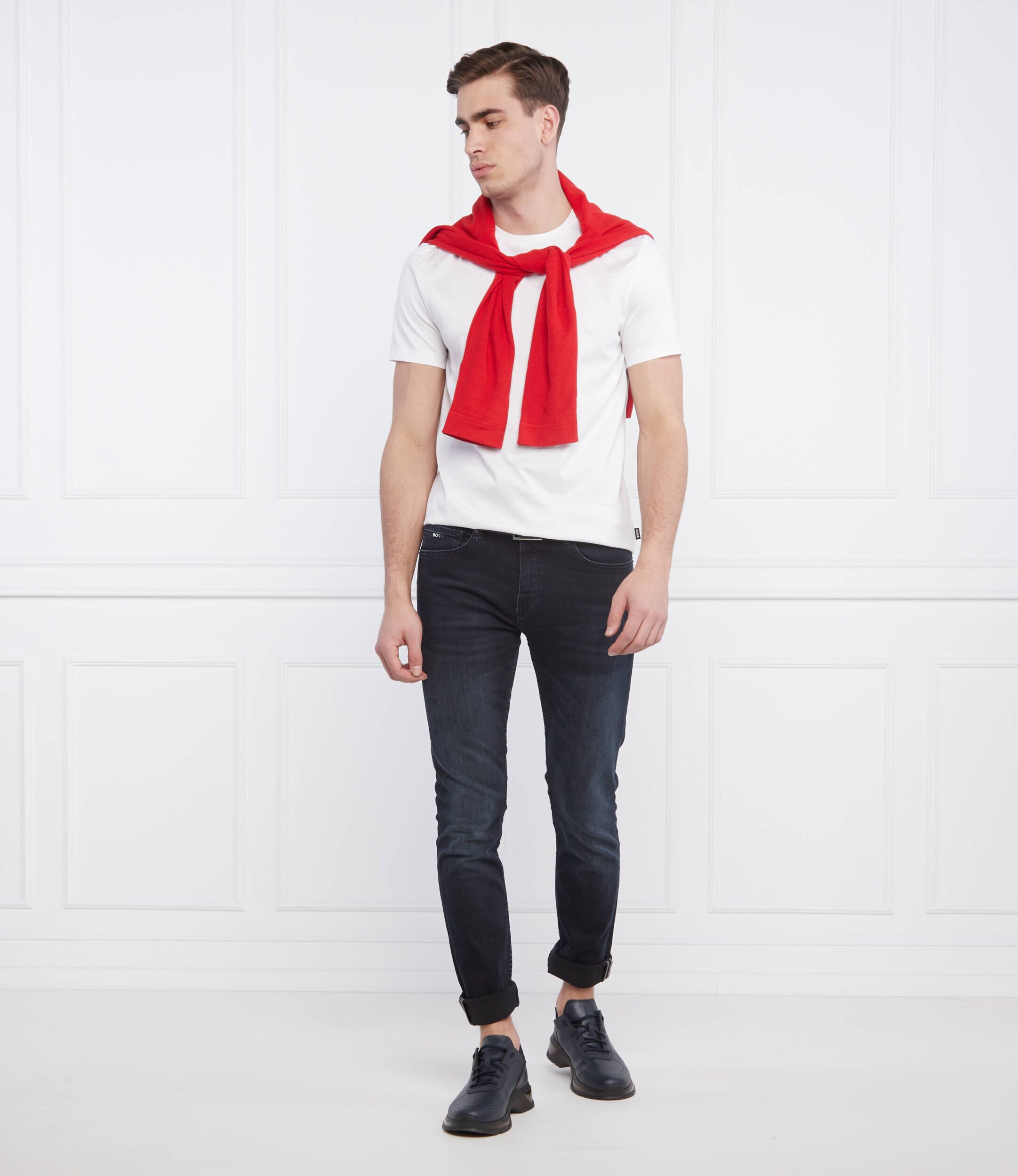 BOSS BLACK Tricou Tessler | Slim Fit | mercerizat