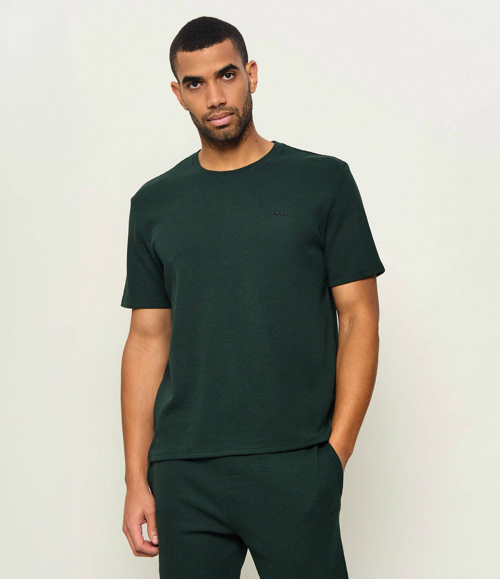 BOSS BLACK Tricou Waffle | regular fit