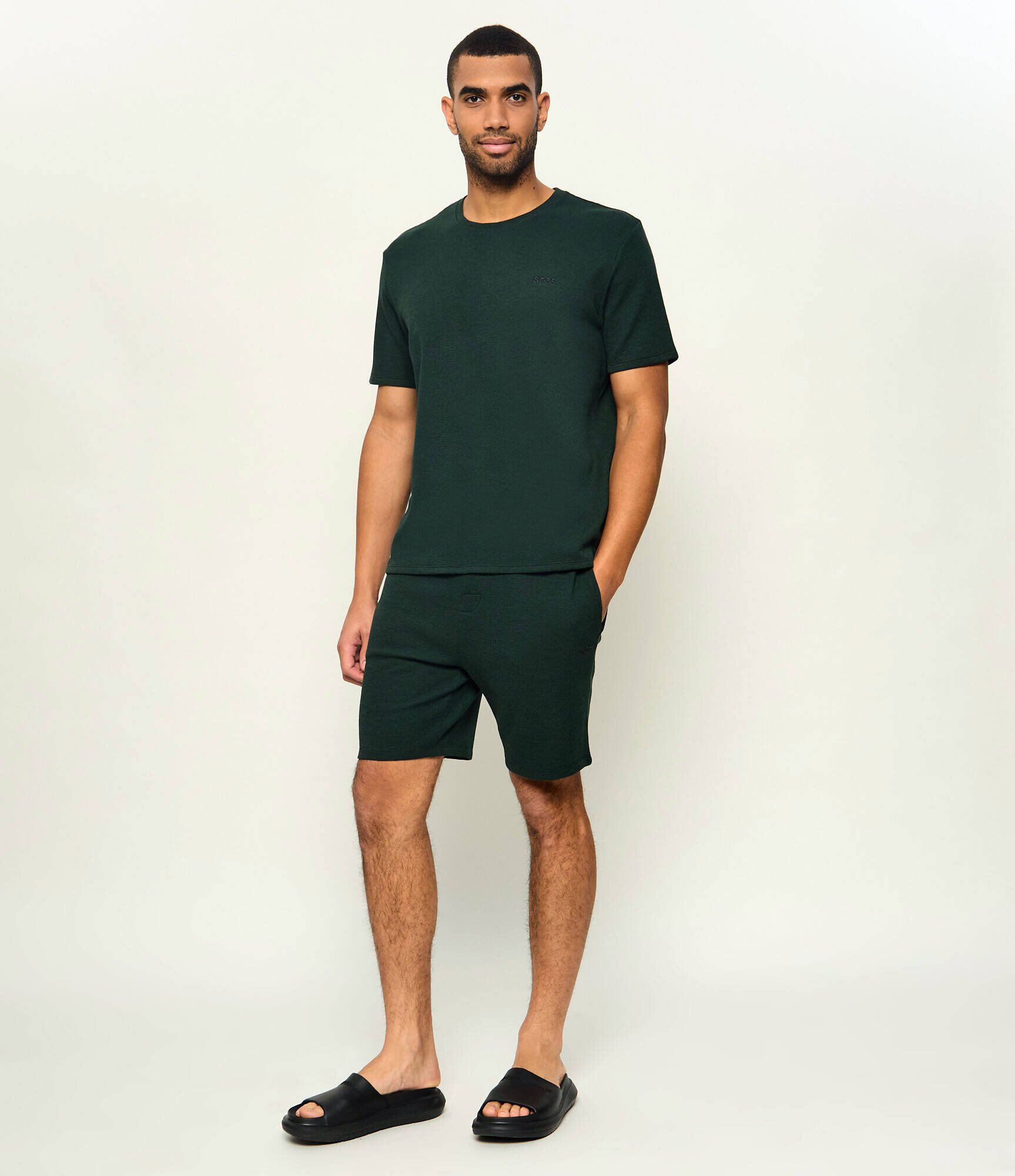 BOSS BLACK Tricou Waffle | regular fit