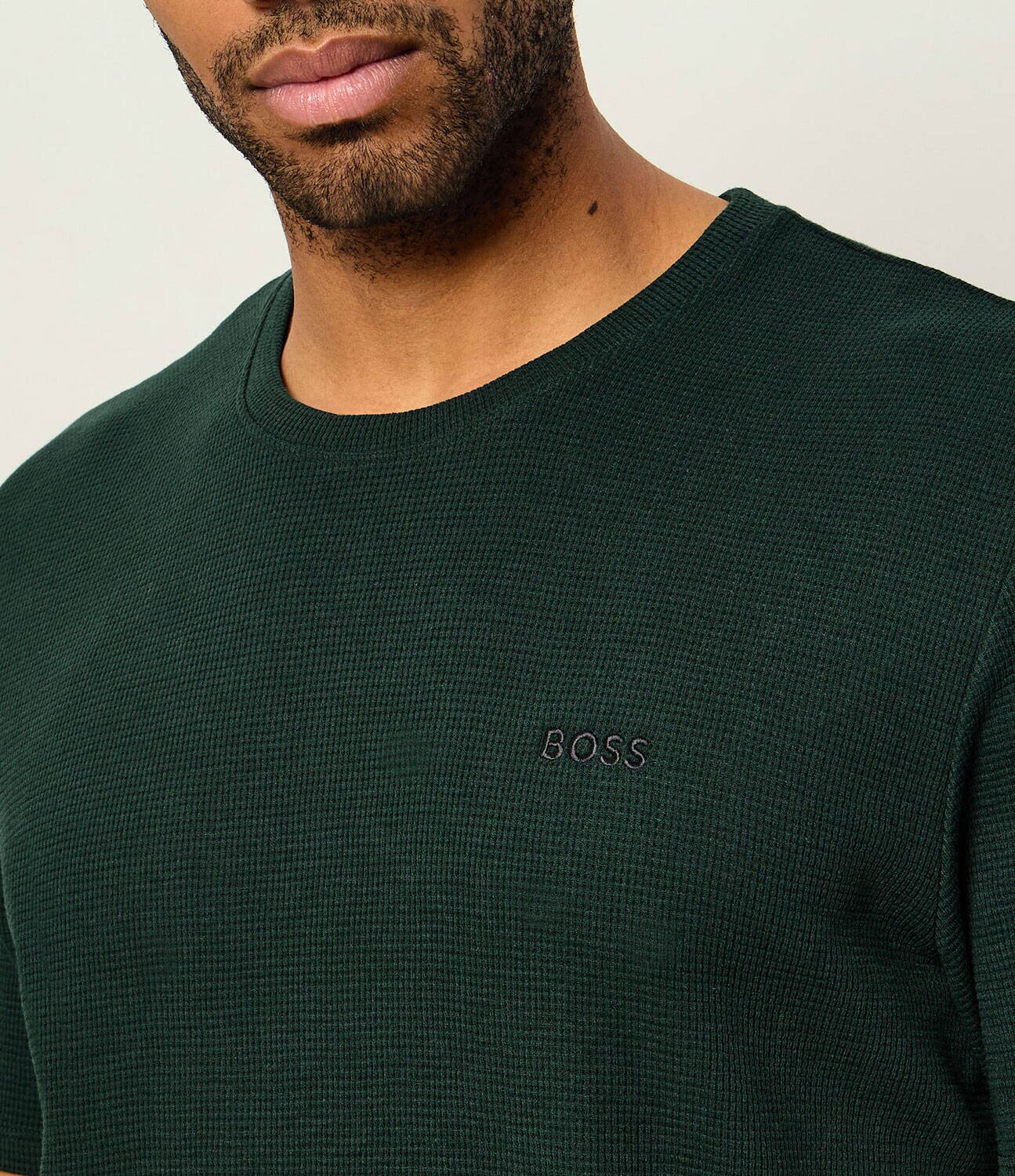 BOSS BLACK Tricou Waffle | regular fit