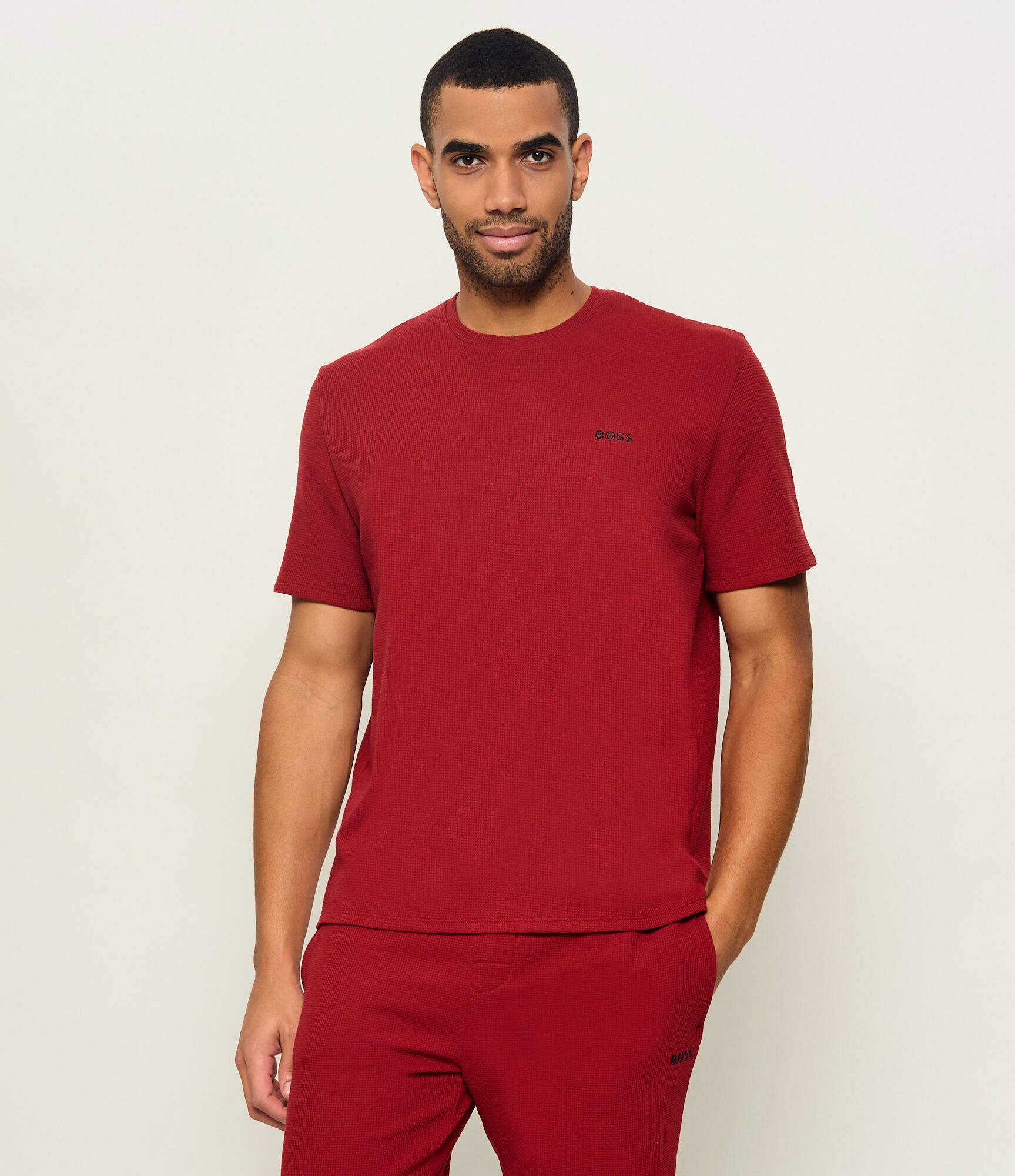 BOSS BLACK Tricou Waffle | regular fit