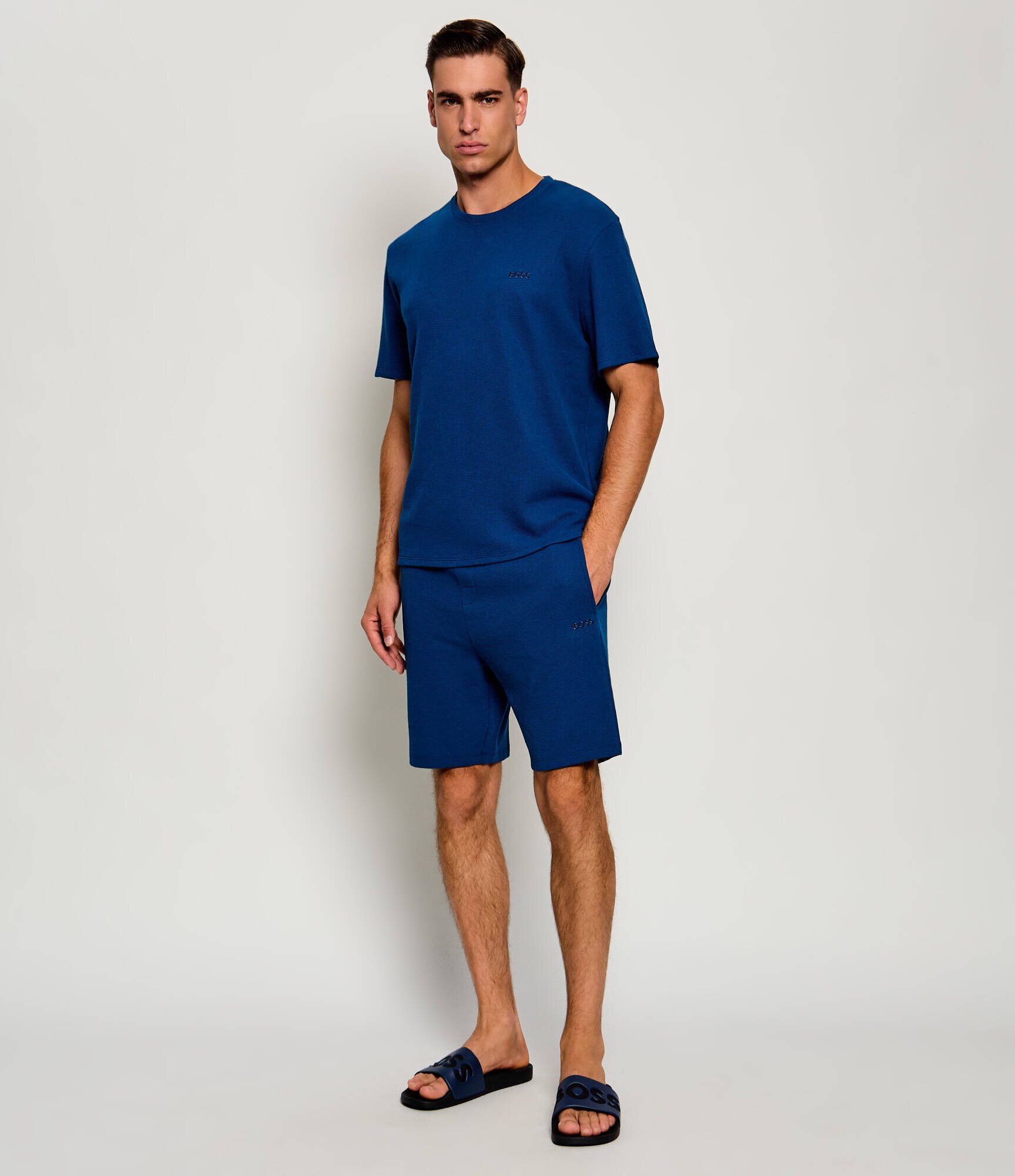 BOSS BLACK Tricou Waffle | regular fit