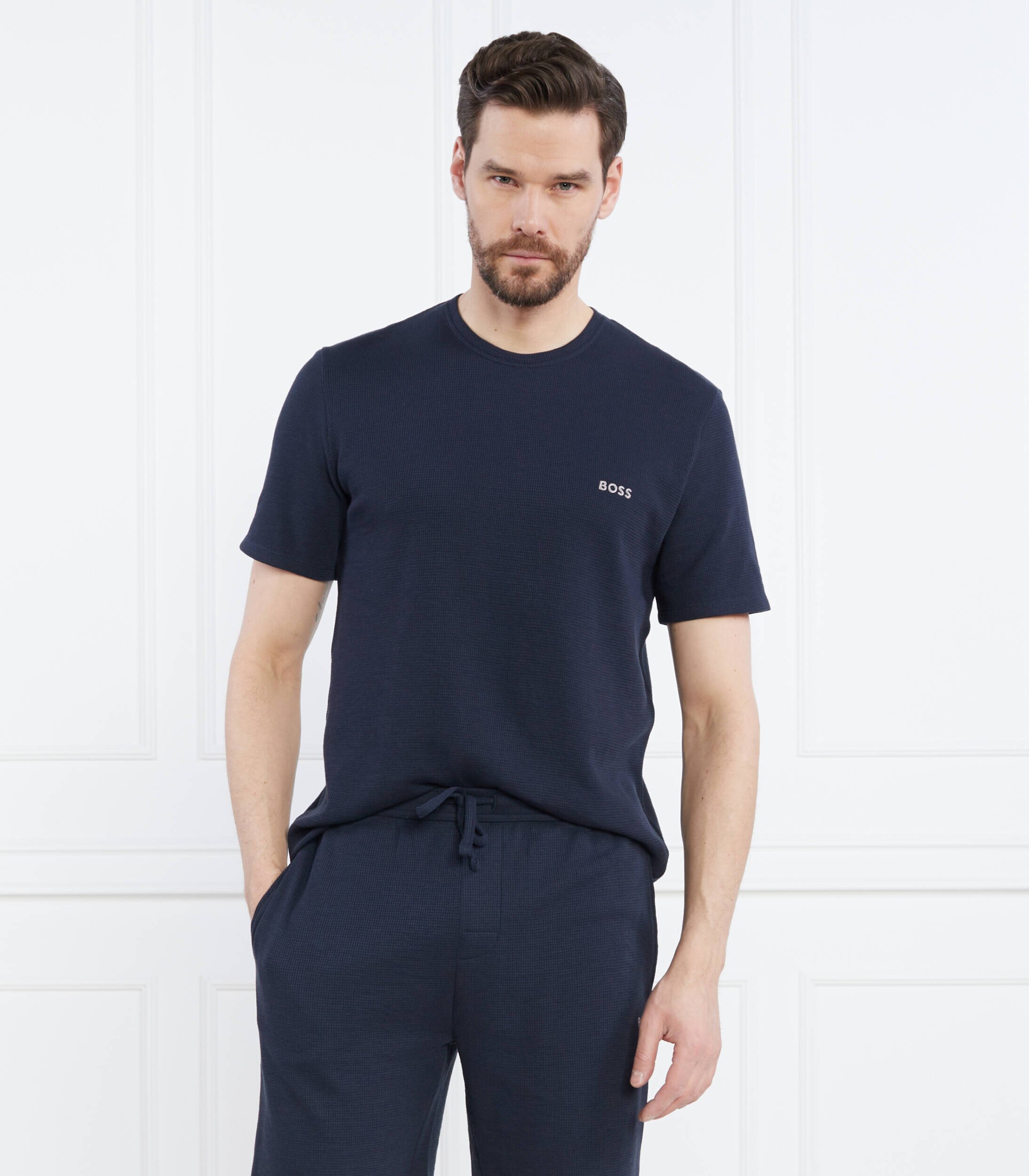 BOSS BLACK Tricou Waffle | regular fit
