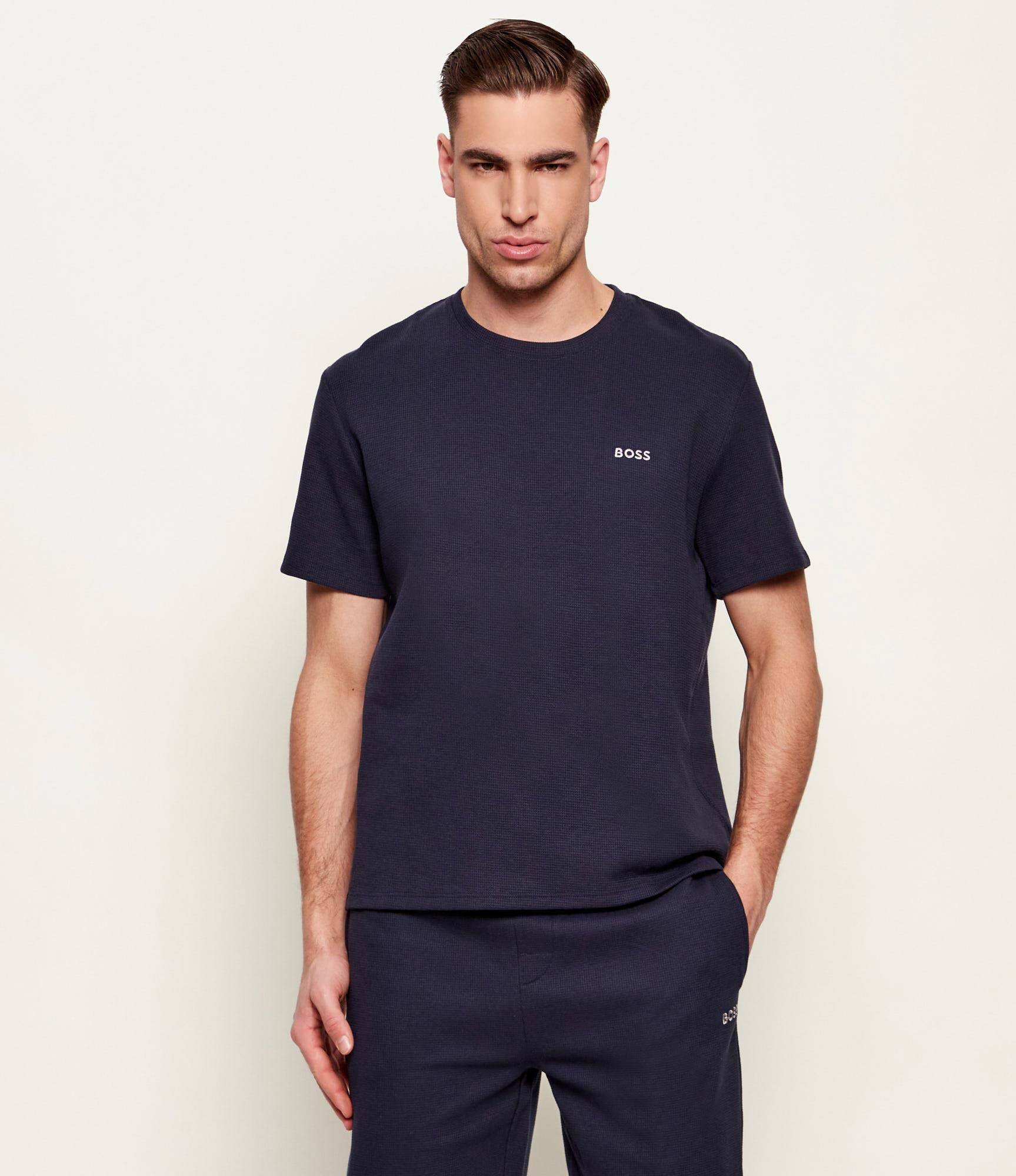 BOSS BLACK Tricou Waffle | Regular Fit