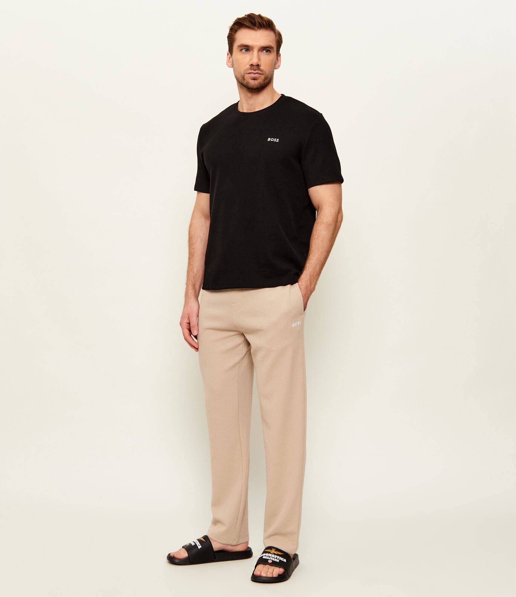 Boss Bodywear Tricou Waffle | Regular Fit