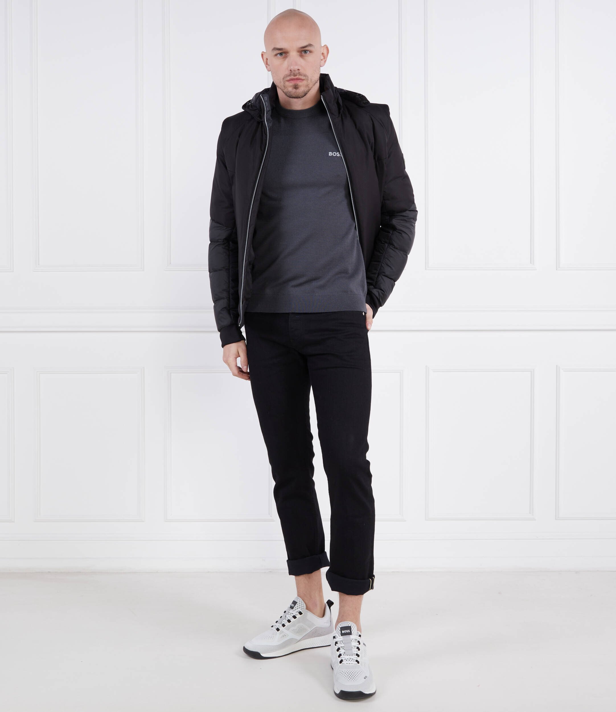 BOSS Green de lână pulover romar | regular fit