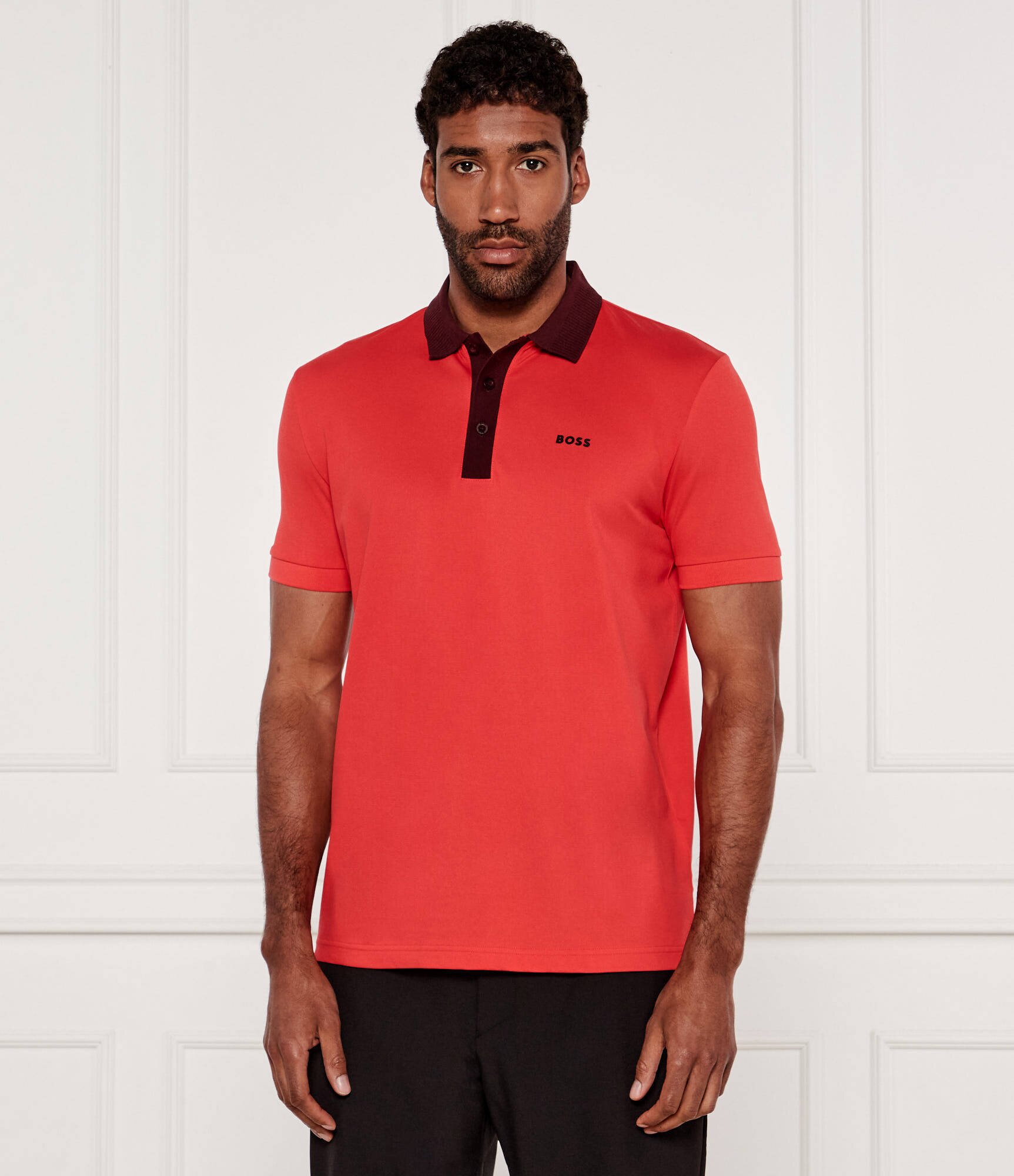 BOSS Green Polo Paule Rib | Slim Fit | stretch