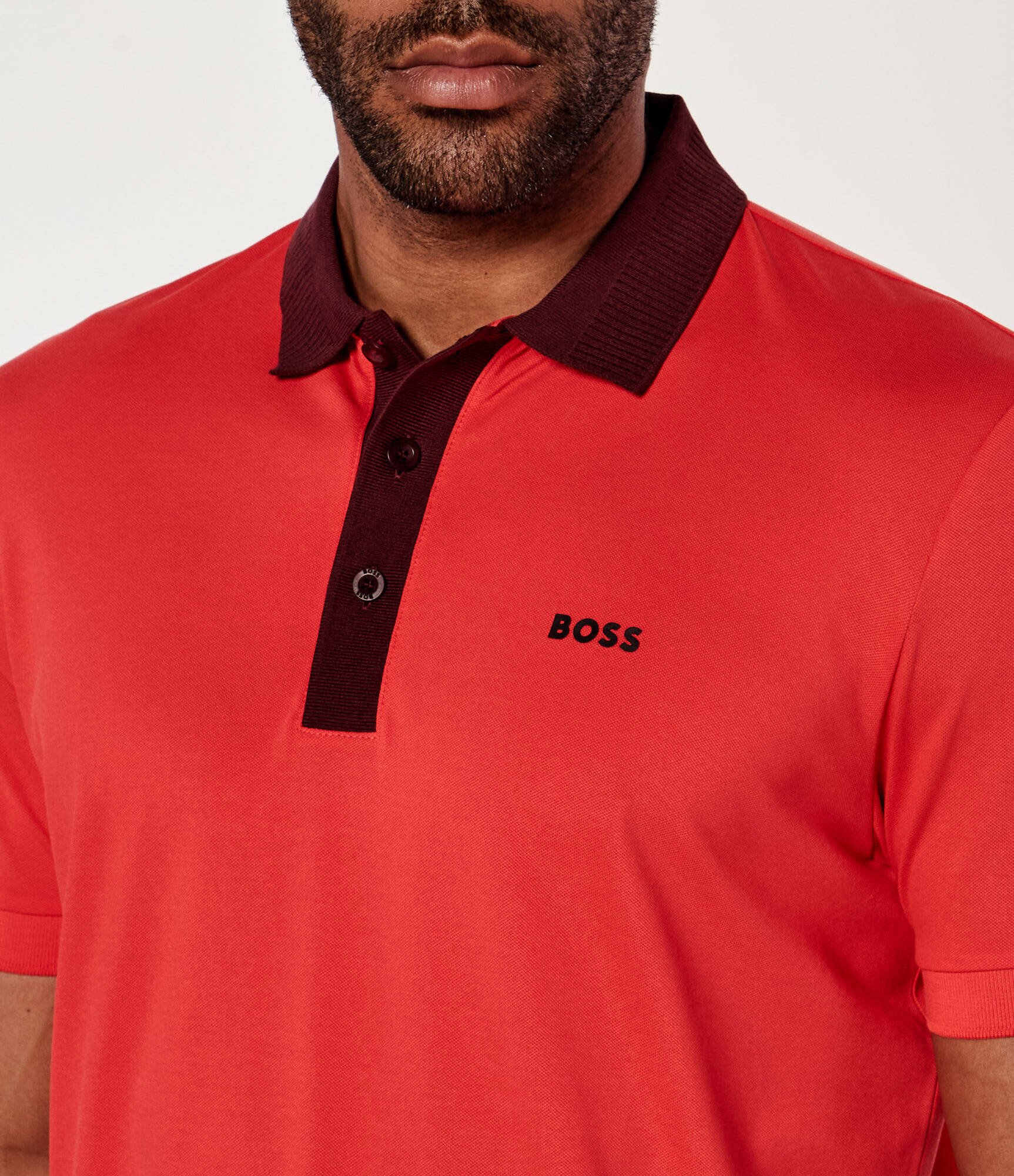 BOSS Green Polo Paule Rib | Slim Fit | stretch