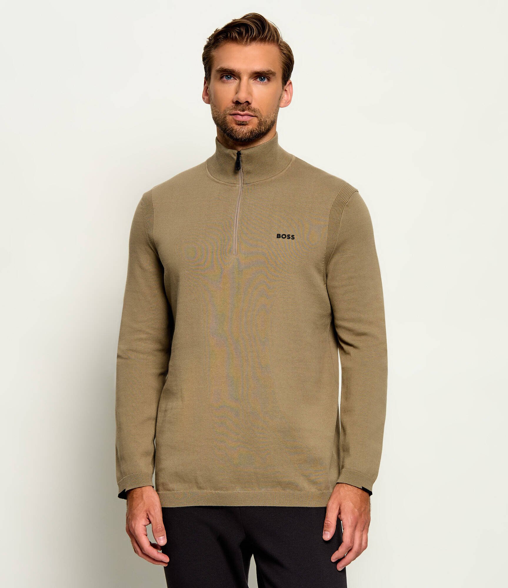 BOSS Green Pulover KN_Ever-X QZ | regular fit