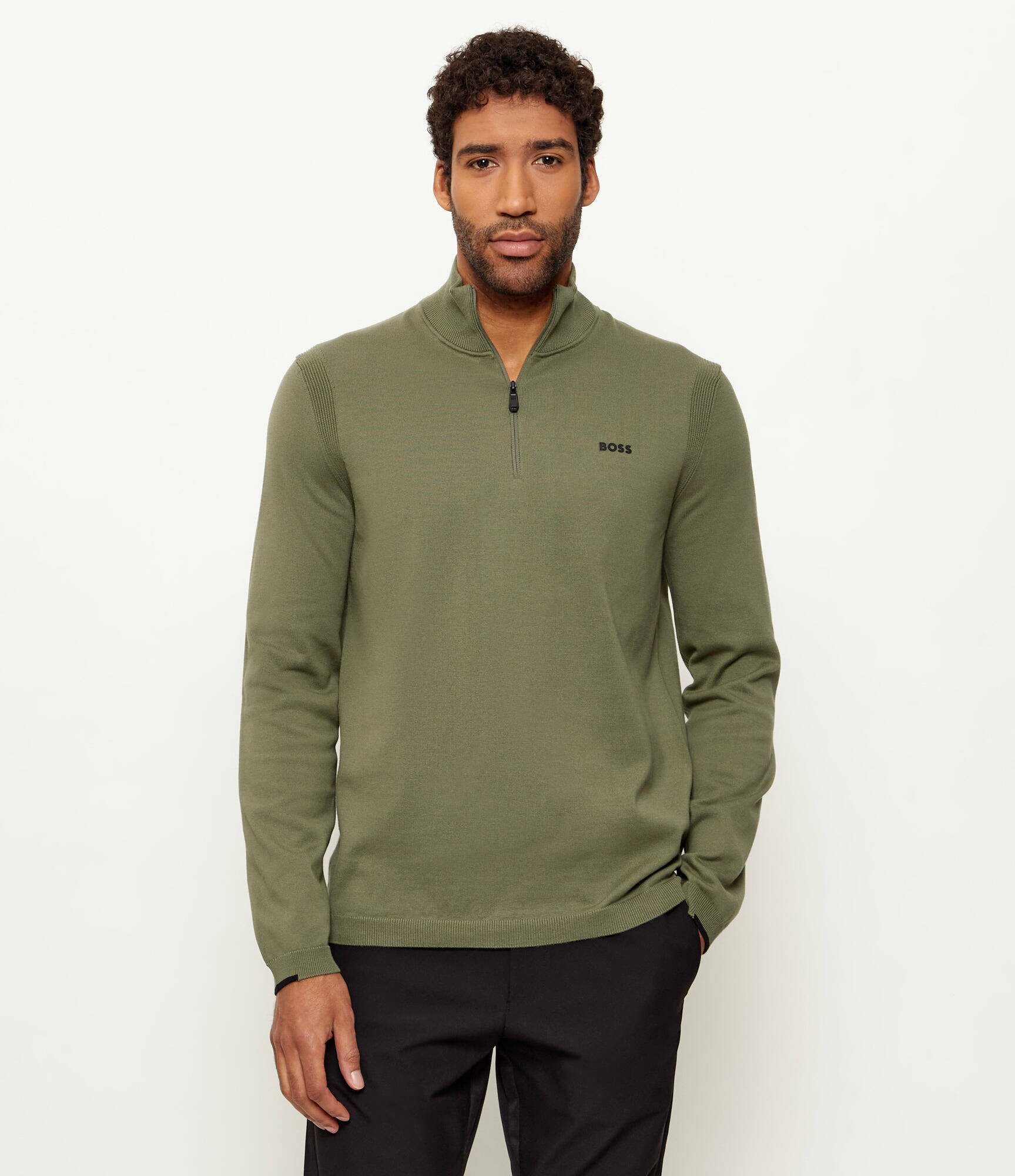 BOSS Green Pulover KN_Ever-X QZ | regular fit