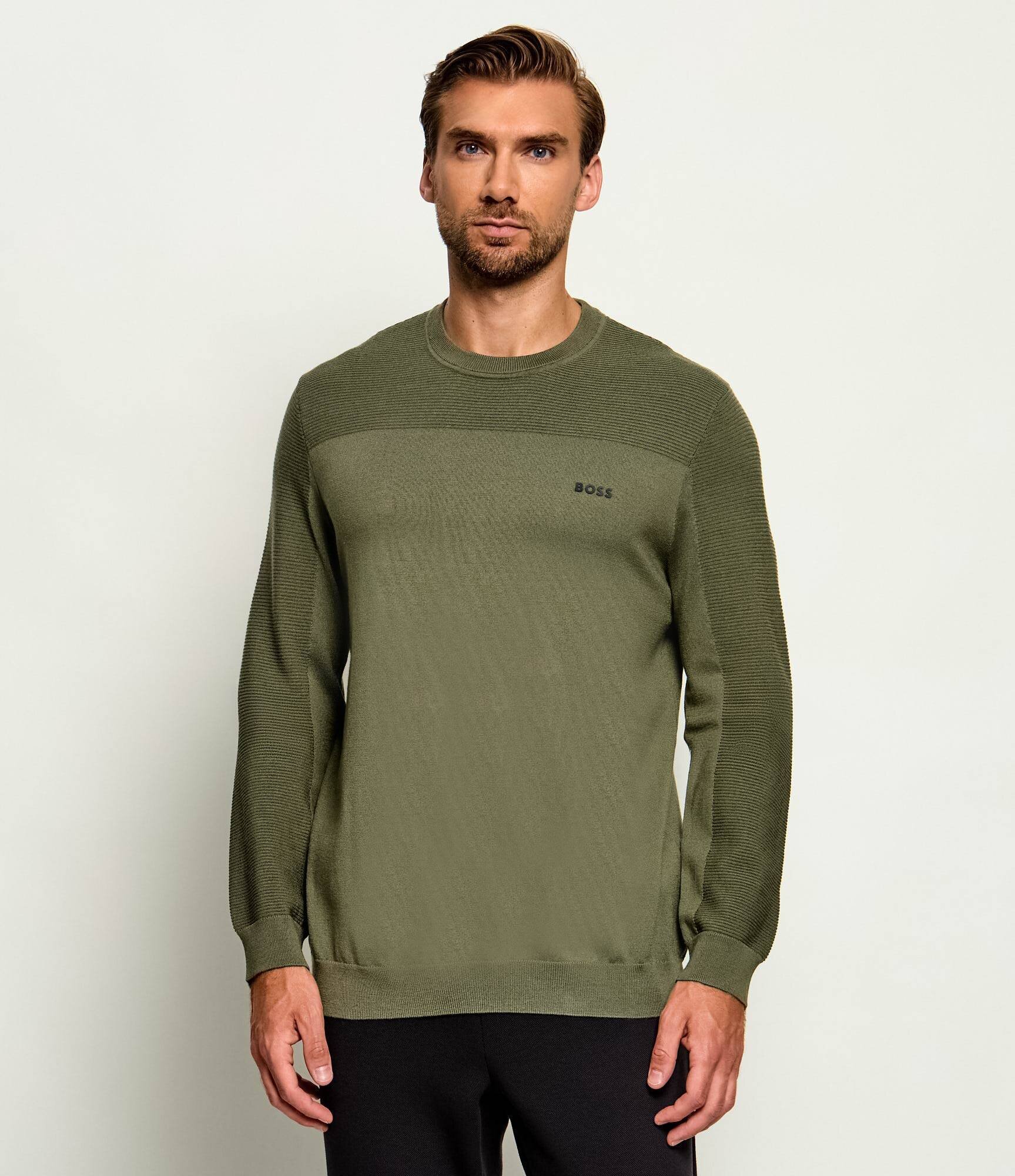 BOSS Green Pulover KN_Momentum-X CN | regular fit cu adaos de lână