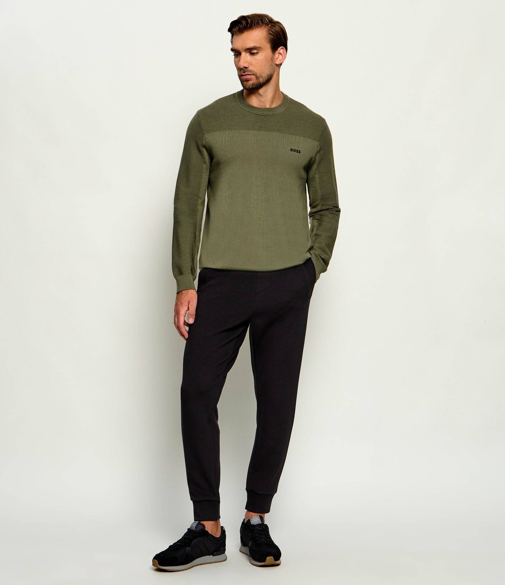 BOSS Green Pulover KN_Momentum-X CN | regular fit cu adaos de lână