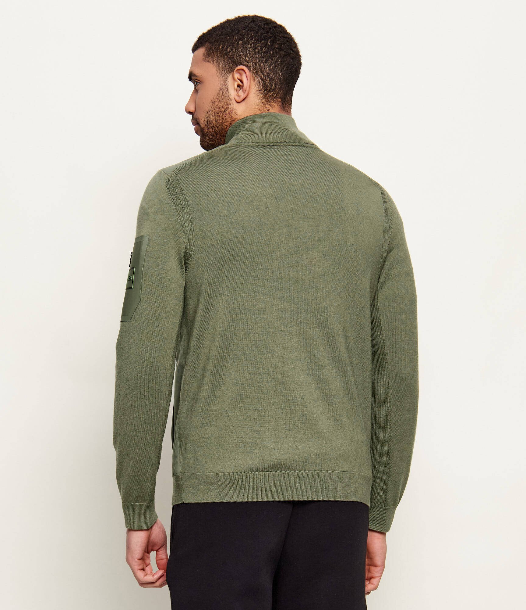 BOSS Green Pulover KN_Momentum-X HY | regular fit cu adaos de lână