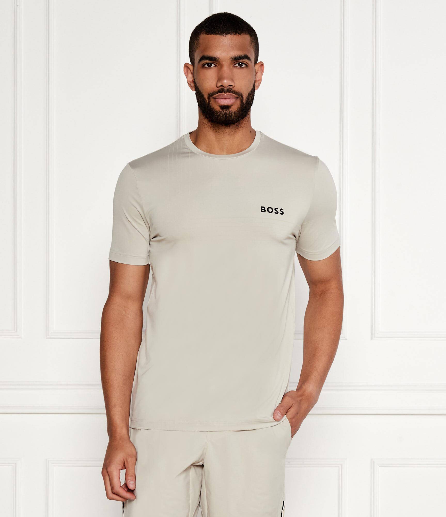 BOSS Green Tricou Check TOC | Slim Fit | stretch
