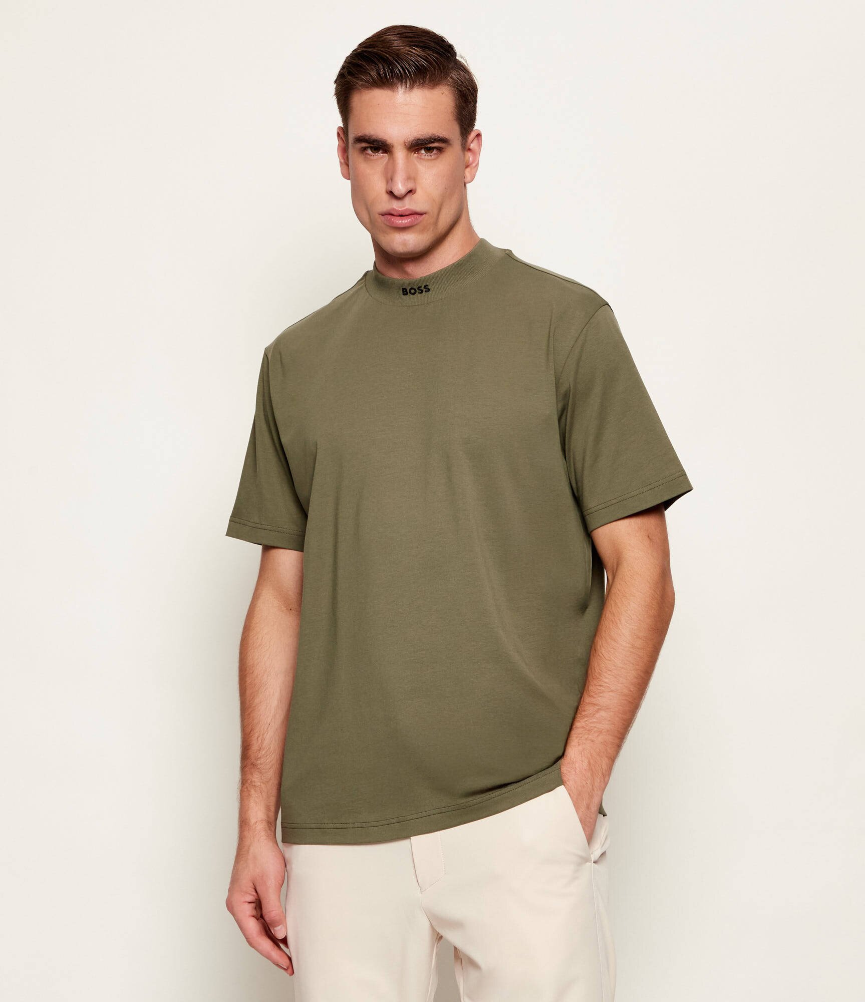 BOSS Green Tricou Collar | regular fit | stretch