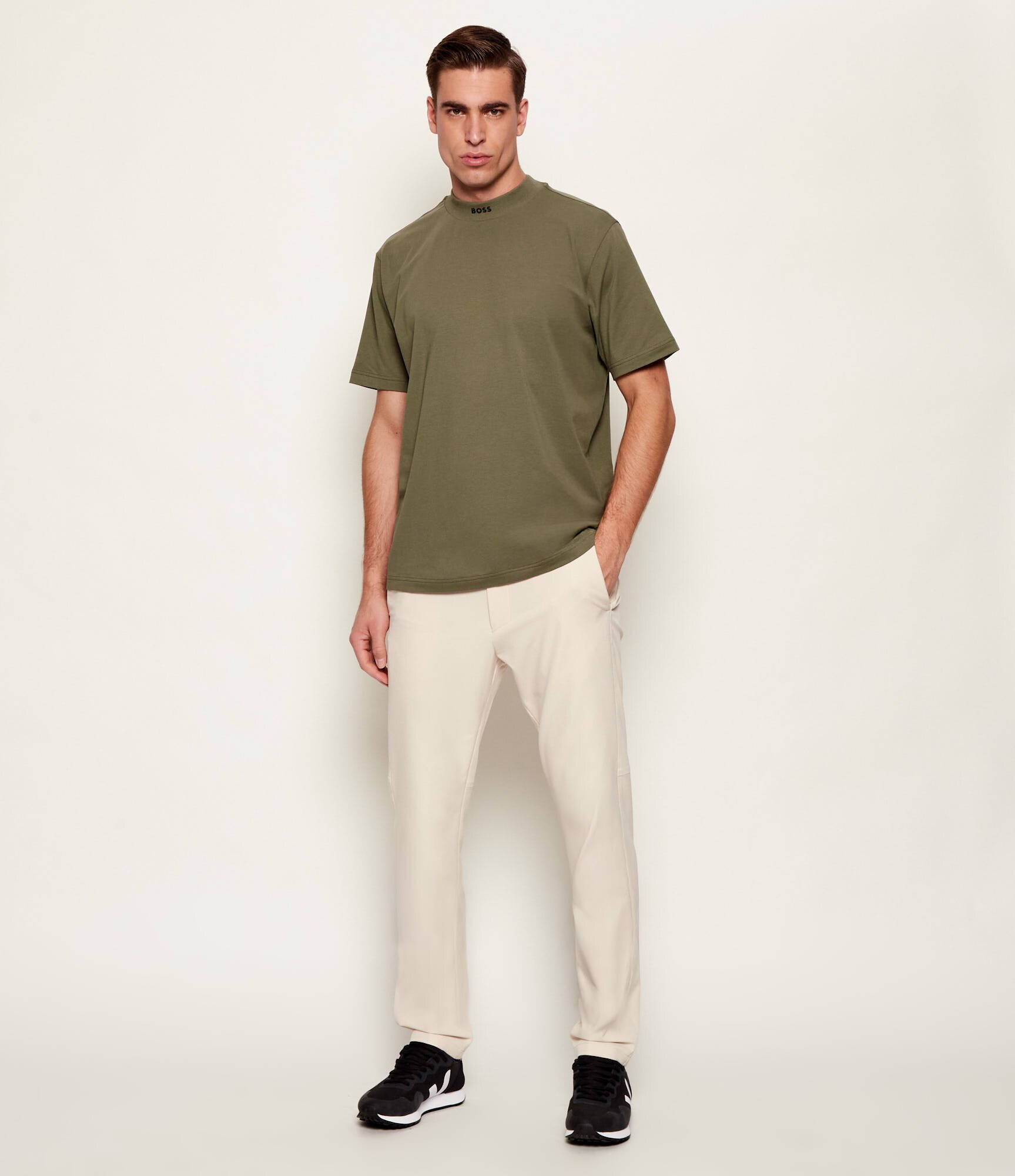 BOSS Green Tricou Collar | regular fit | stretch