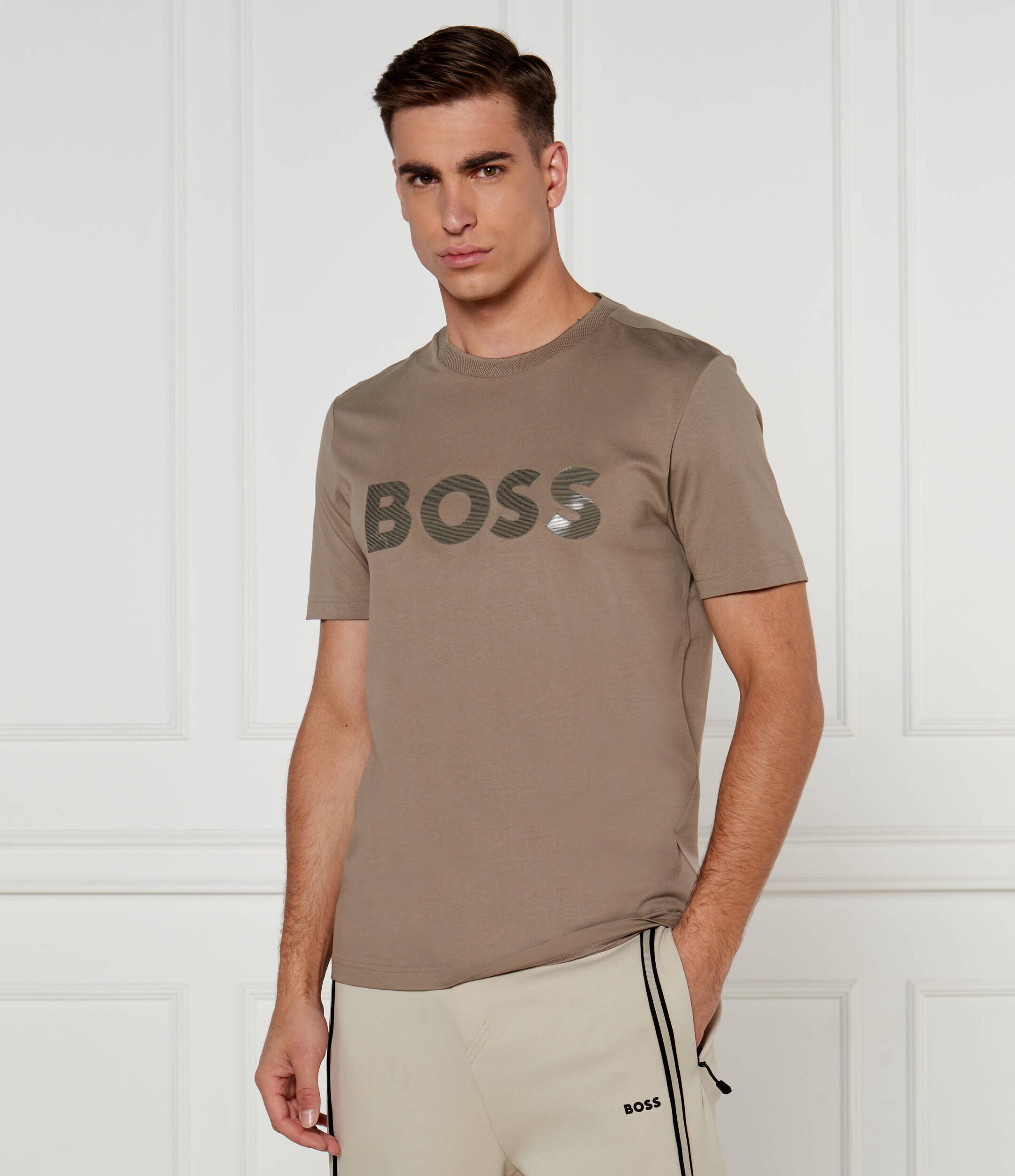 BOSS Green Tricou Mirror | Regular Fit