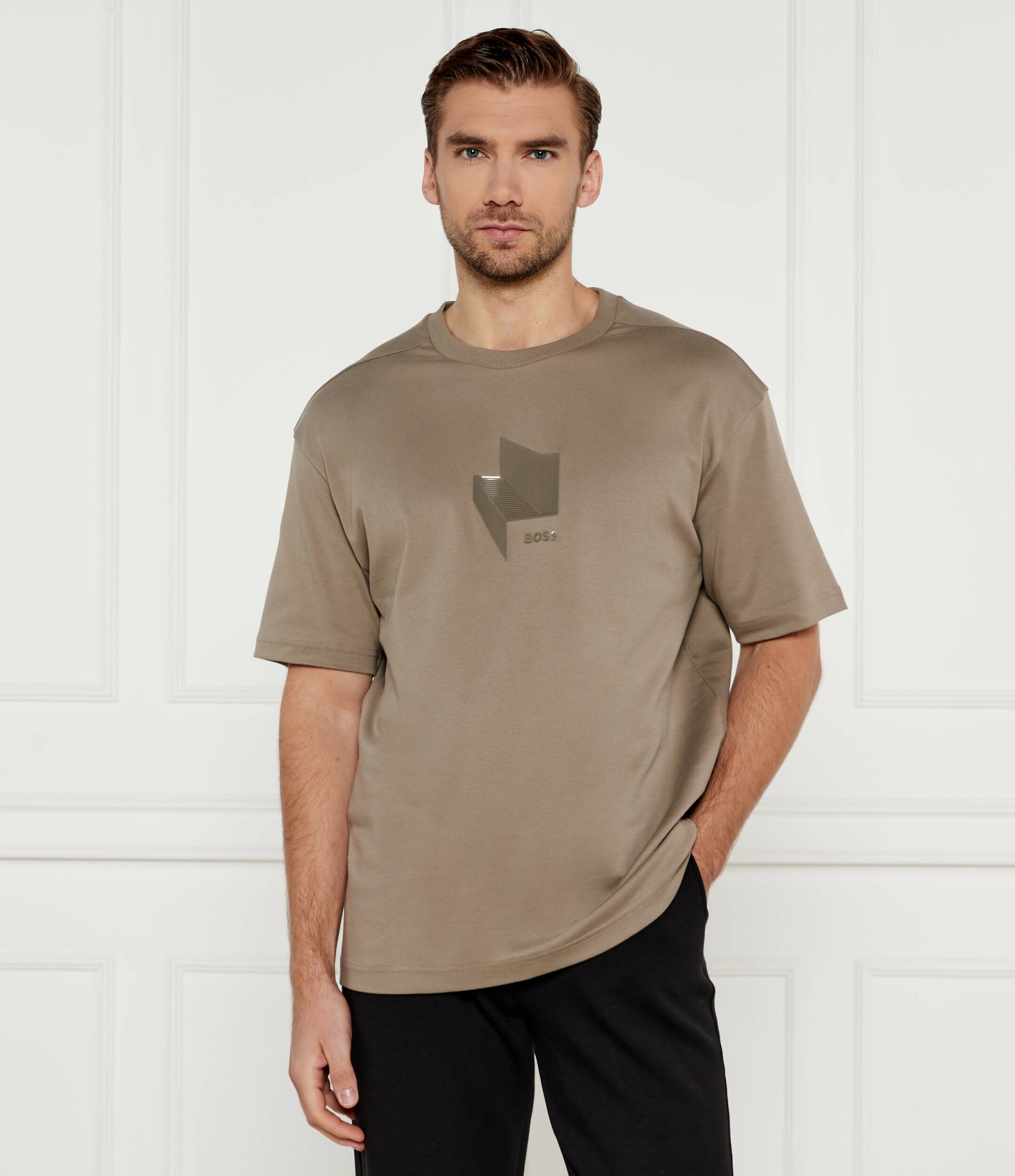 BOSS Green Tricou Mirror | Relaxed fit