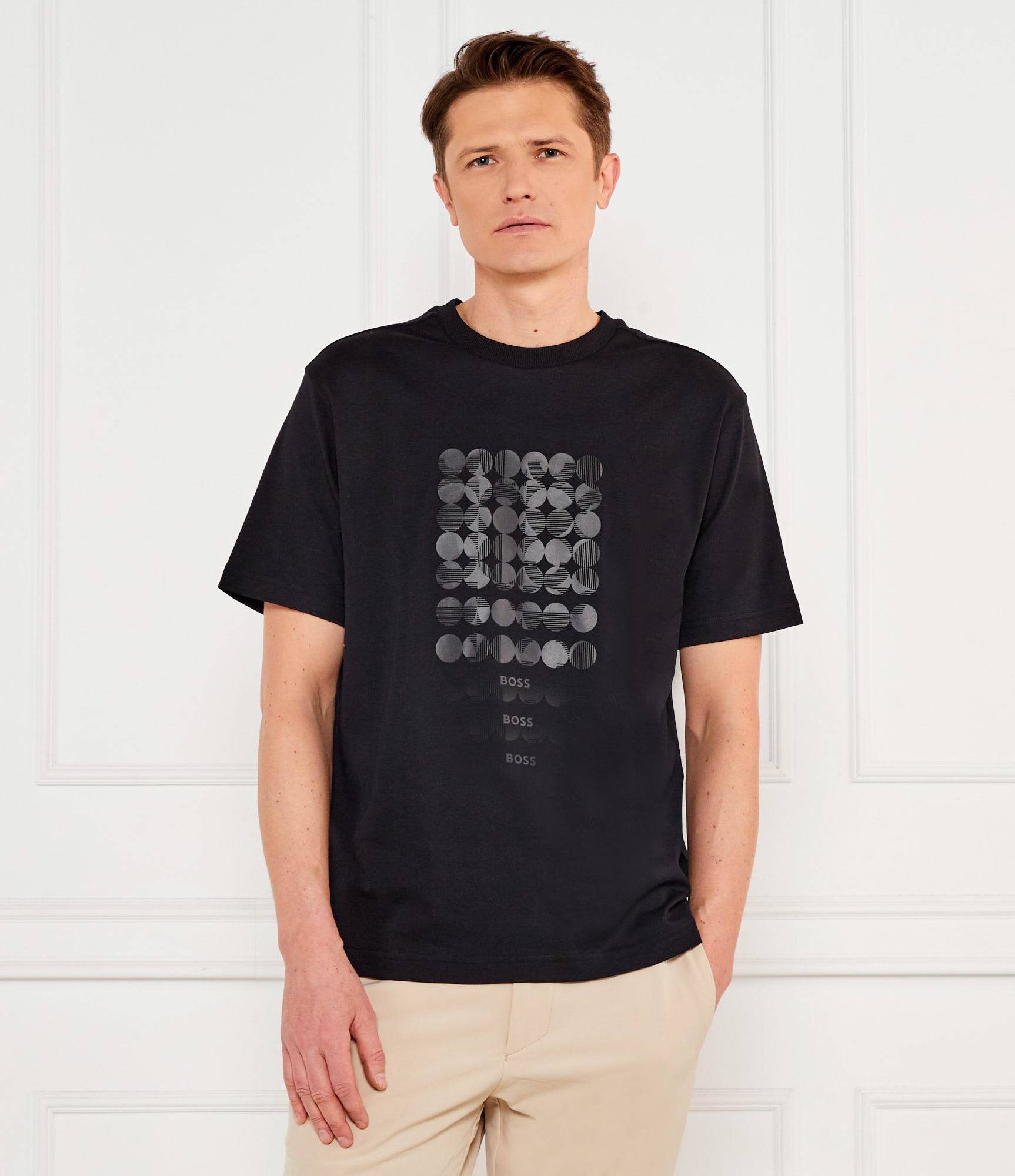 BOSS Green Tricou Print Striped C | Relaxed fit