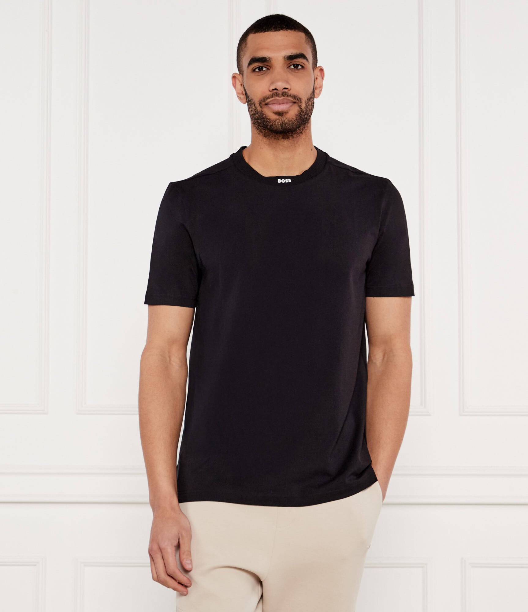 BOSS Green Tricou Rib | Regular Fit