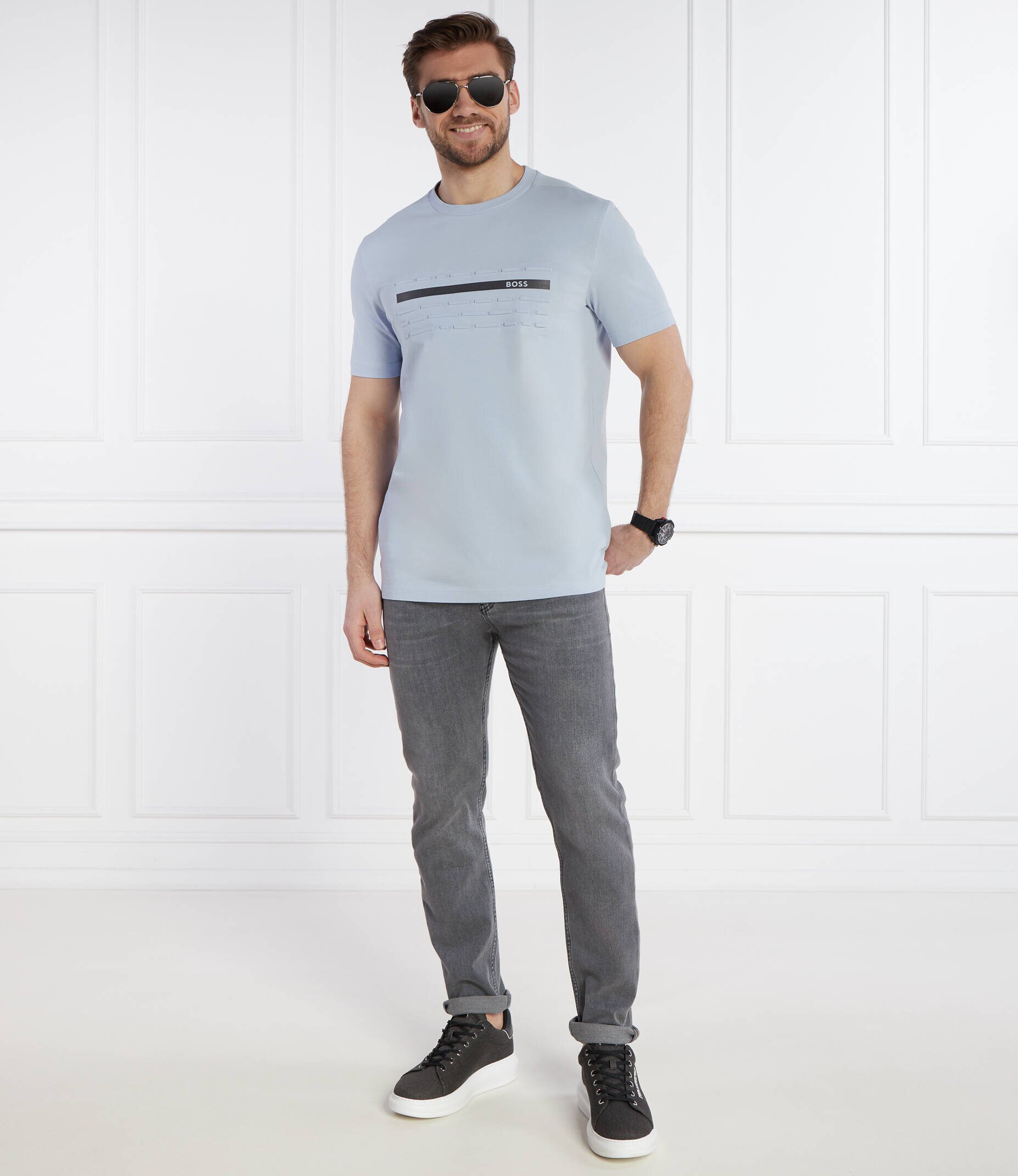 BOSS Green Tricou Tee 4 | Regular Fit | stretch