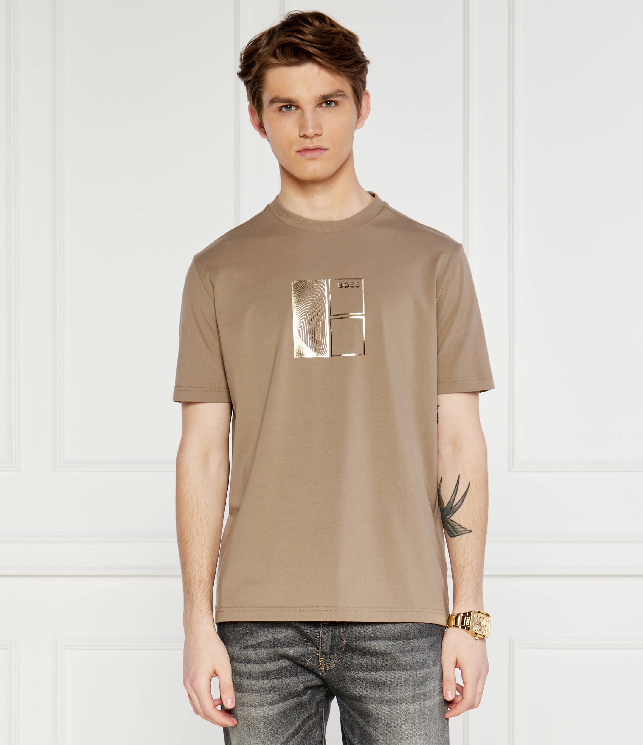 BOSS Green Tricou Tee 5 | Regular Fit | stretch