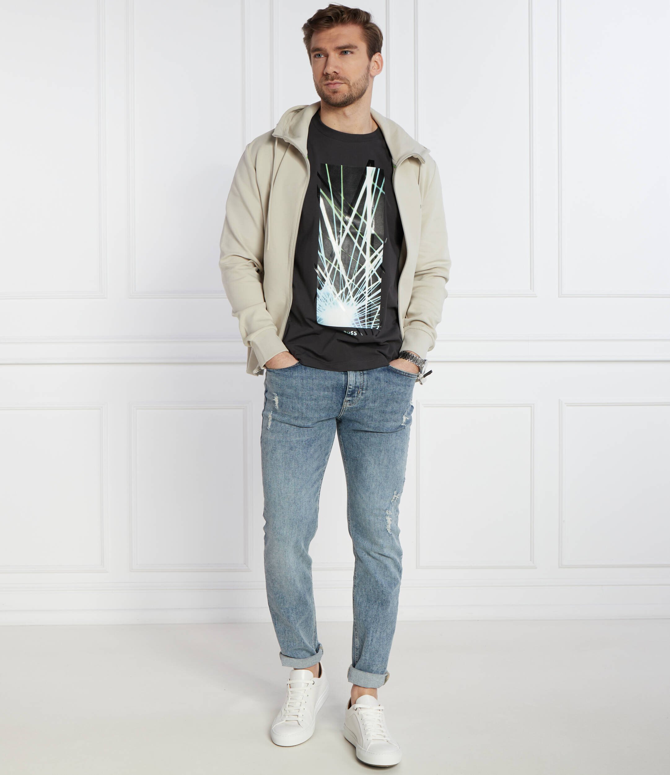 BOSS Green Tricou Tee 6 | Regular Fit | stretch