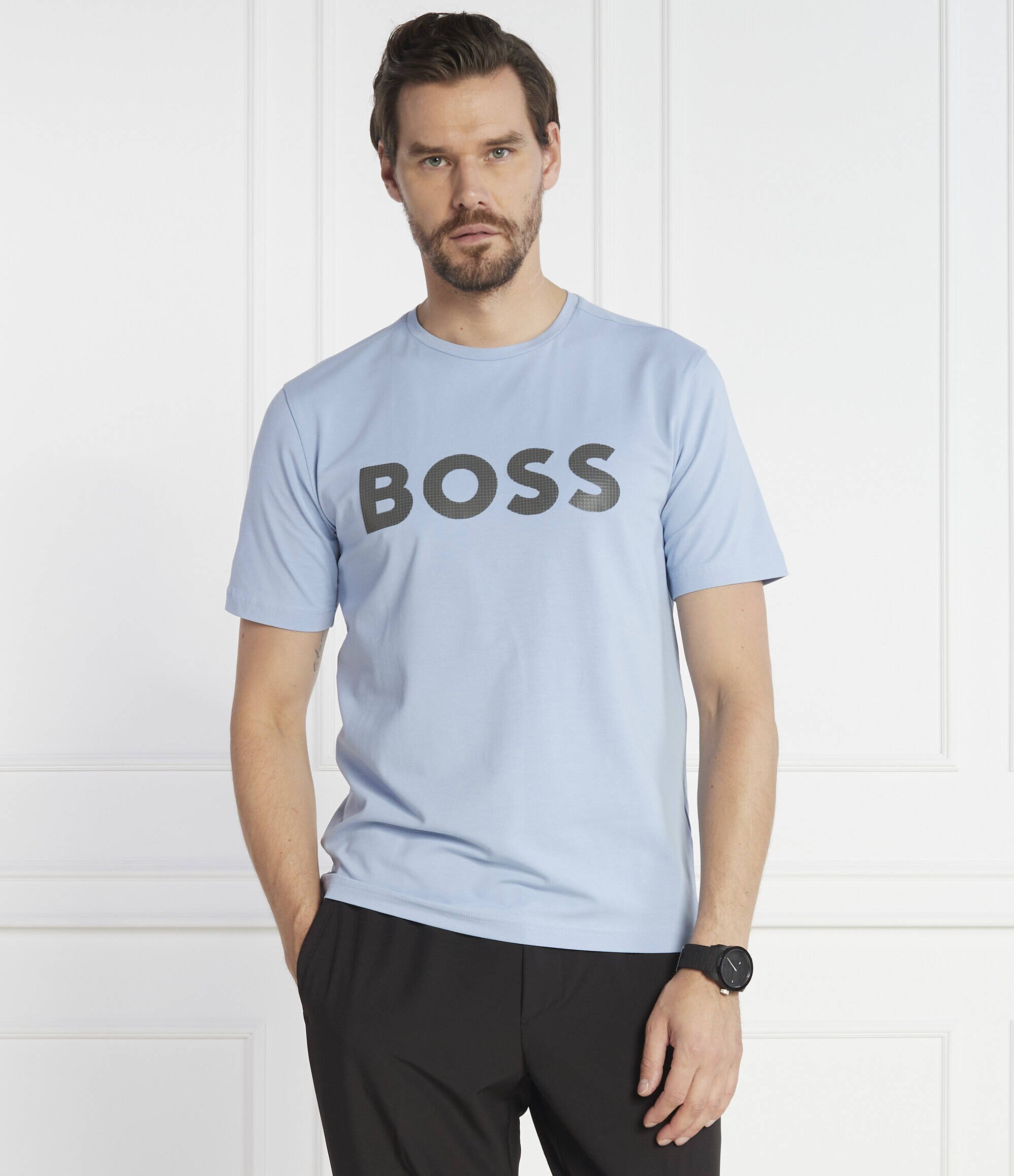BOSS Green Tricou Tee 8 | Slim Fit | stretch