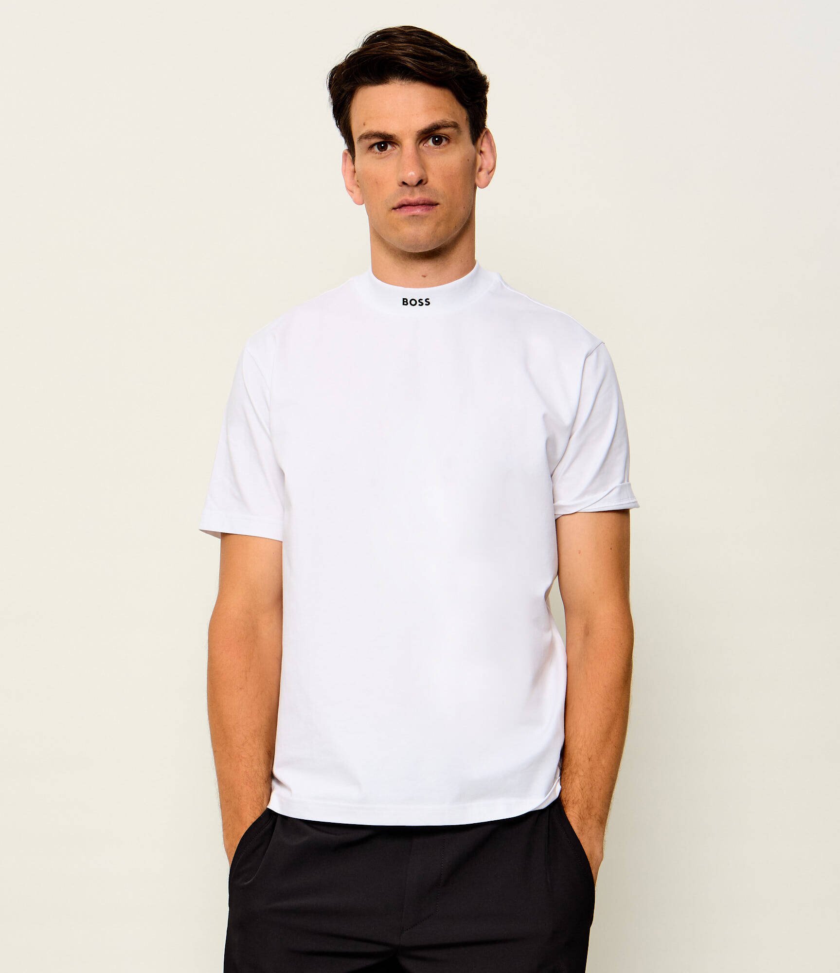 BOSS Green Tricou Tee Collar | Loose fit | stretch