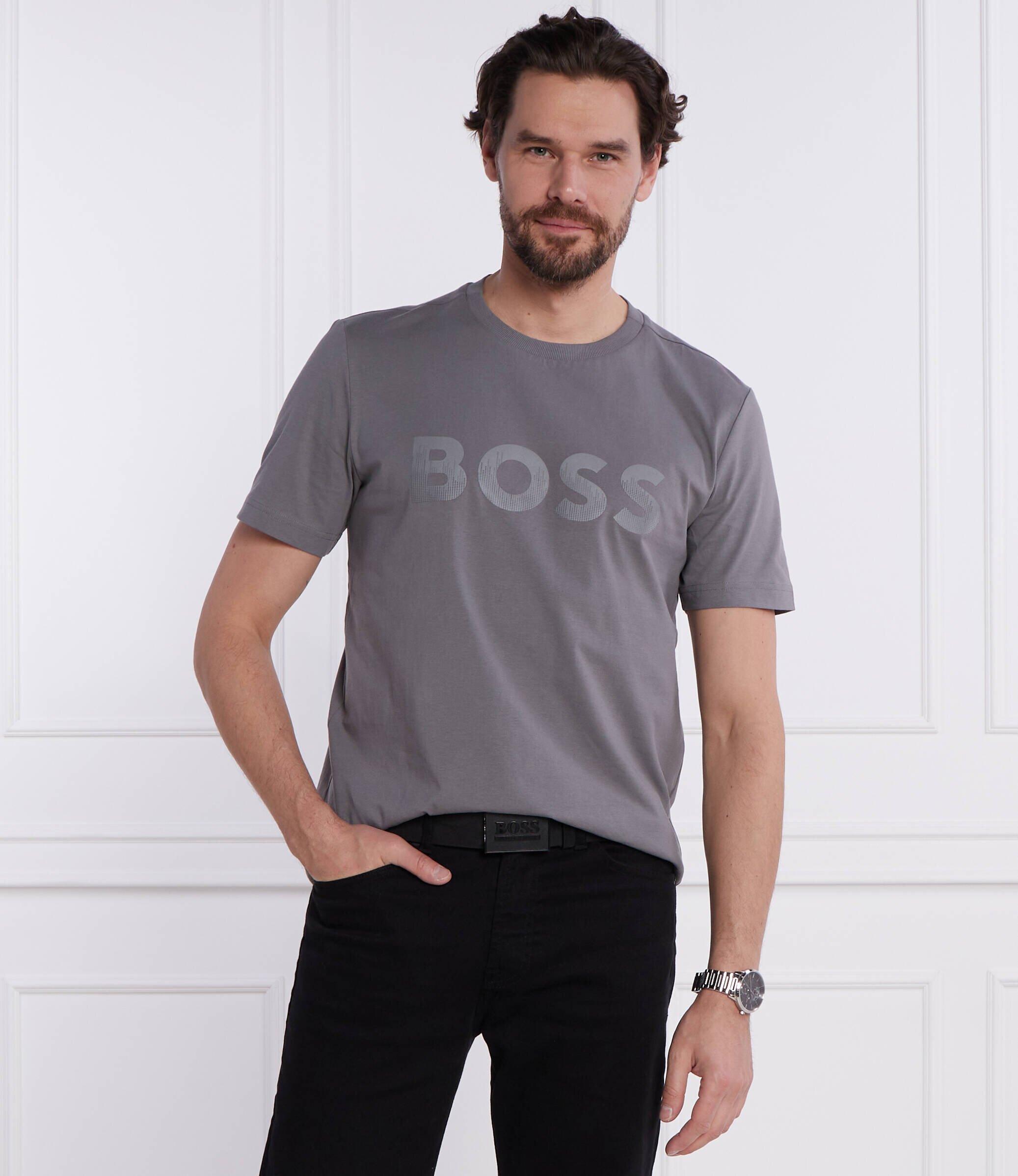 BOSS Green Tricou Tee Mirror 1 | Regular Fit