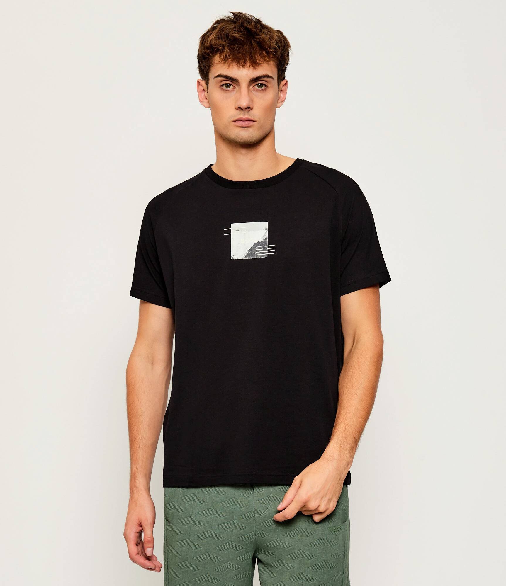 BOSS Green Tricou Tee Stripe Zone | Relaxed fit | stretch