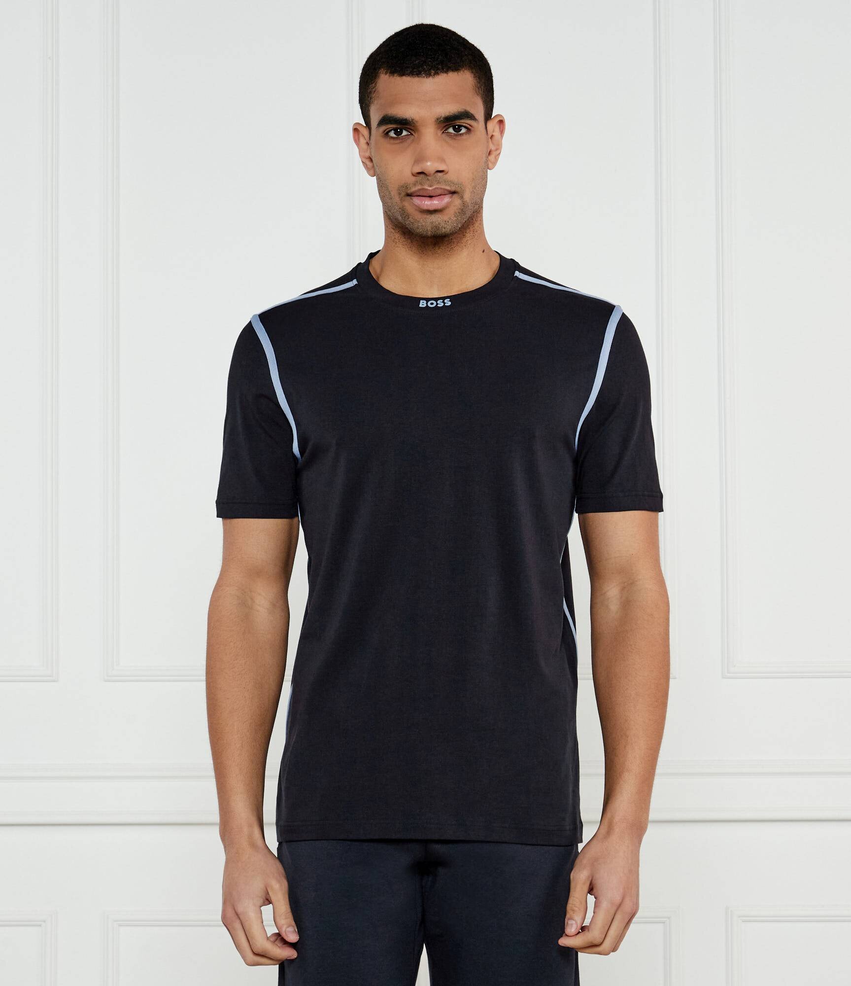 BOSS Green Tricou Tee Tape | Regular Fit | stretch