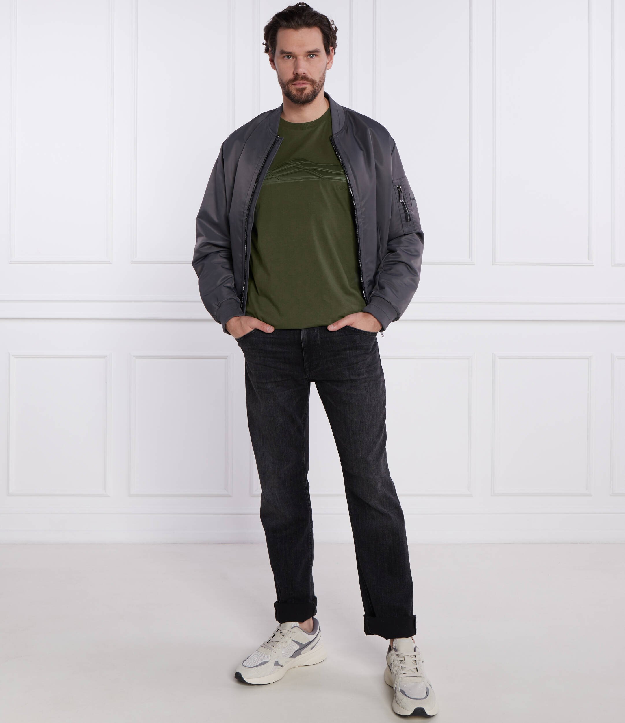 BOSS Green Tricou Tee Titanium | Regular Fit